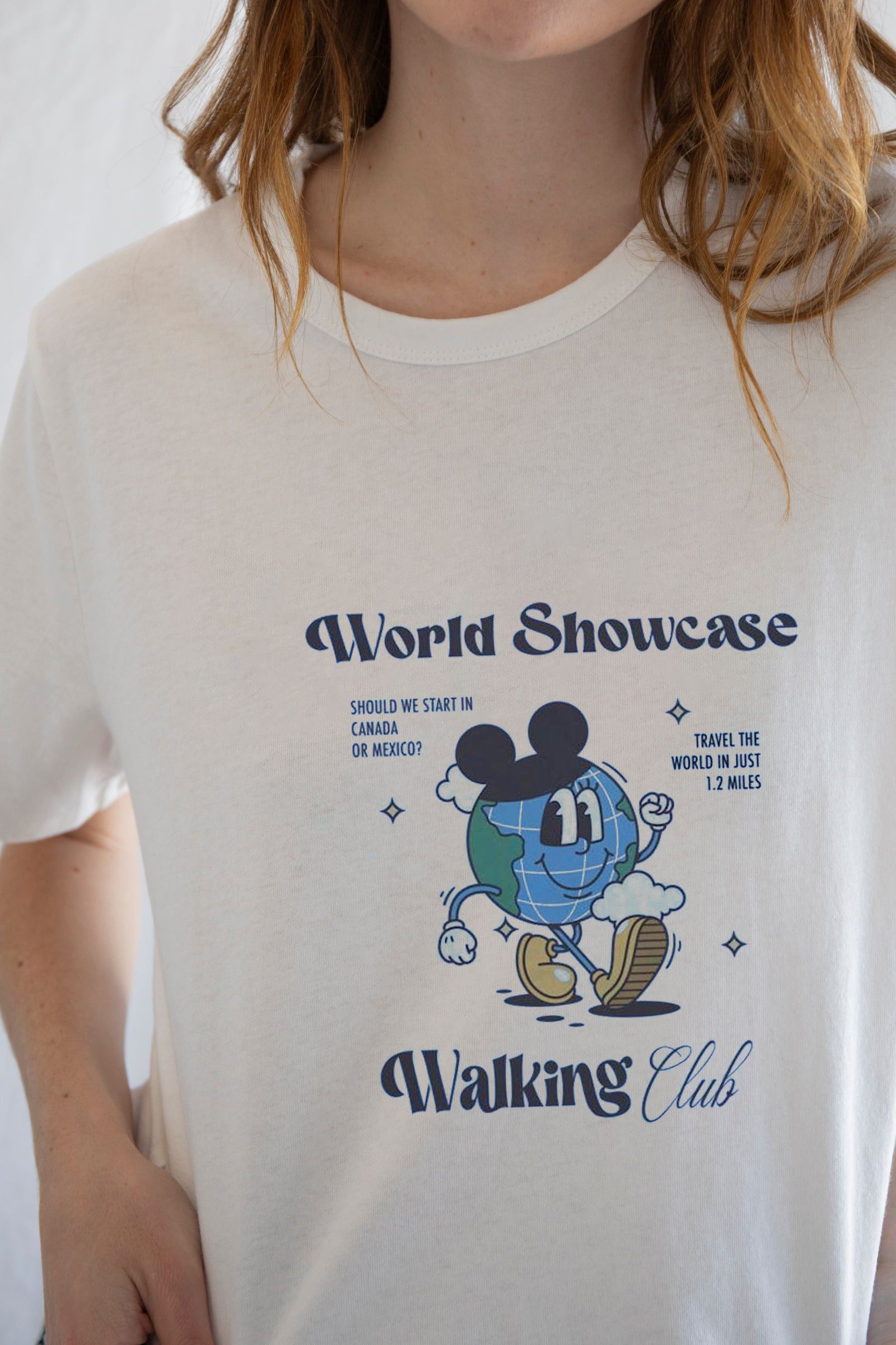 Designer × Vintage World Showcase Earth Tee – EPCOT-Inspired Walking T-Shirt Size M / US 6-8 / IT 42-44 - 4 Thumbnail