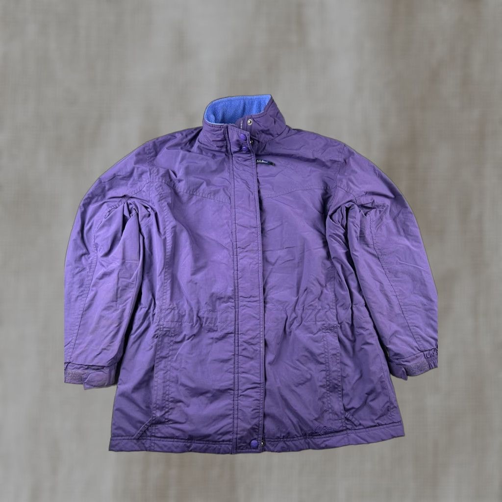 Vintage VINTAGE? LL Bean Jacket Womens Petite Medium Purple Fleece Lined Insulated Parka Zip Size M / US 6-8 / IT 42-44 - 1 Thumbnail
