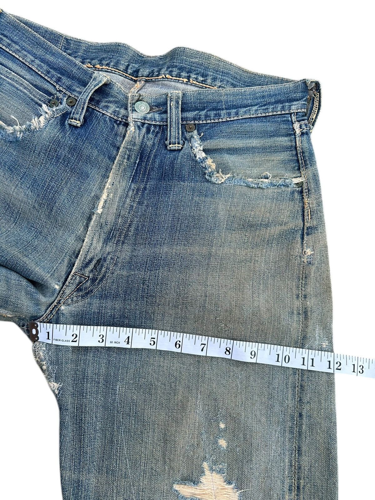 Kapital Vintage Joe McCoy Selvedge Thrashed Repair Denim Jeans Size US 30 / EU 46 - 21 Thumbnail
