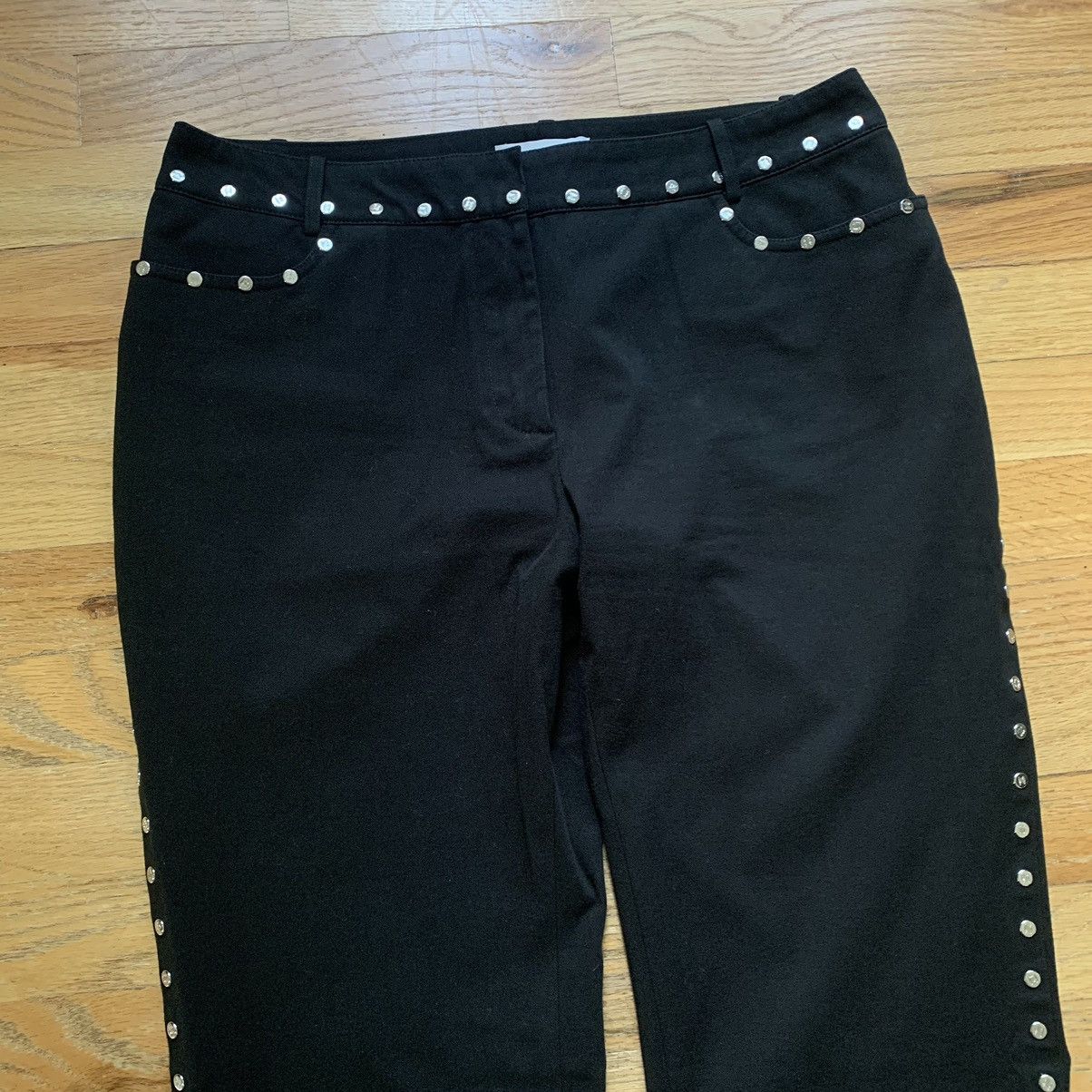 Celine × Michael Kors Early 2000s Studded Snap Jeans Size 30" / US 8 / IT 44 - 2 Thumbnail