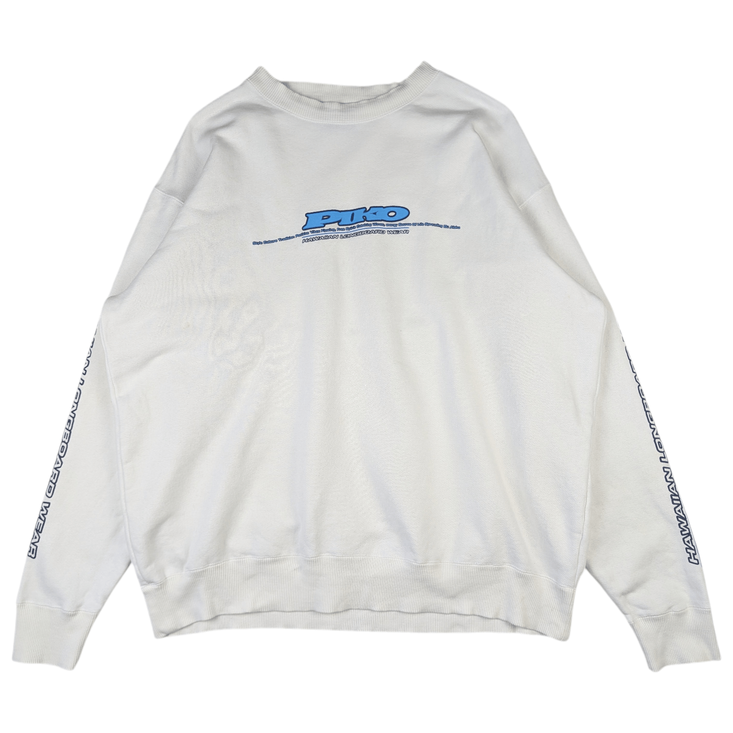Japanese Brand PIKO Big Logo Hawaiian Longboard Surf Aloha Sweatshirts Size US L / EU 52-54 / 3 - 3 Thumbnail