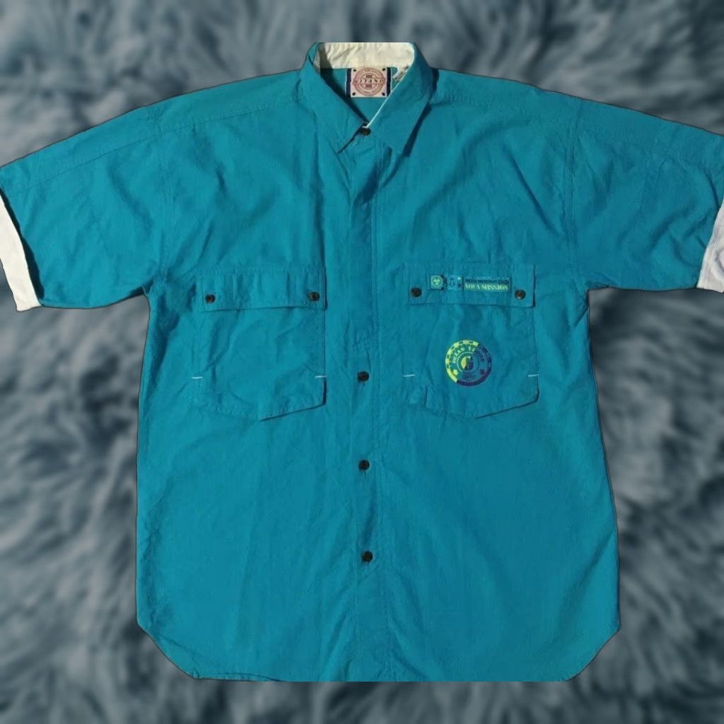 Quiksilver VINTAGE 90s Gitano Aqua Mission Shirt S Blue 80s 90s Grunge Surf Skate Surf T-Shirt Mens - Short Sleeve Crew Neck Distressed Size US S / EU 44-46 / 1 - 1 Thumbnail