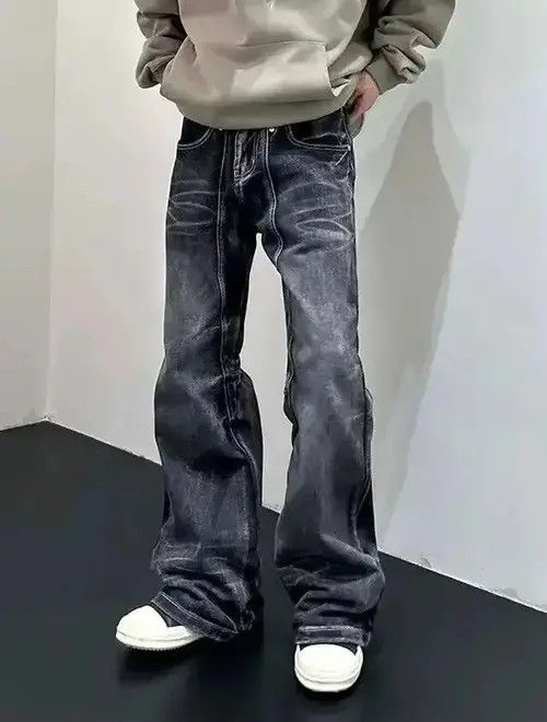 Japanese Brand × Jean Y2K Black Baggy Flare Jeans Size US 32 / EU 48 - 1 Thumbnail