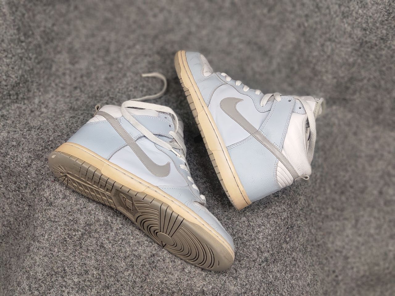 Nike Vintage 2005 Nike Dunk High Blue Gray Leather Sneakers Size US 8 / IT 38 - 3 Thumbnail