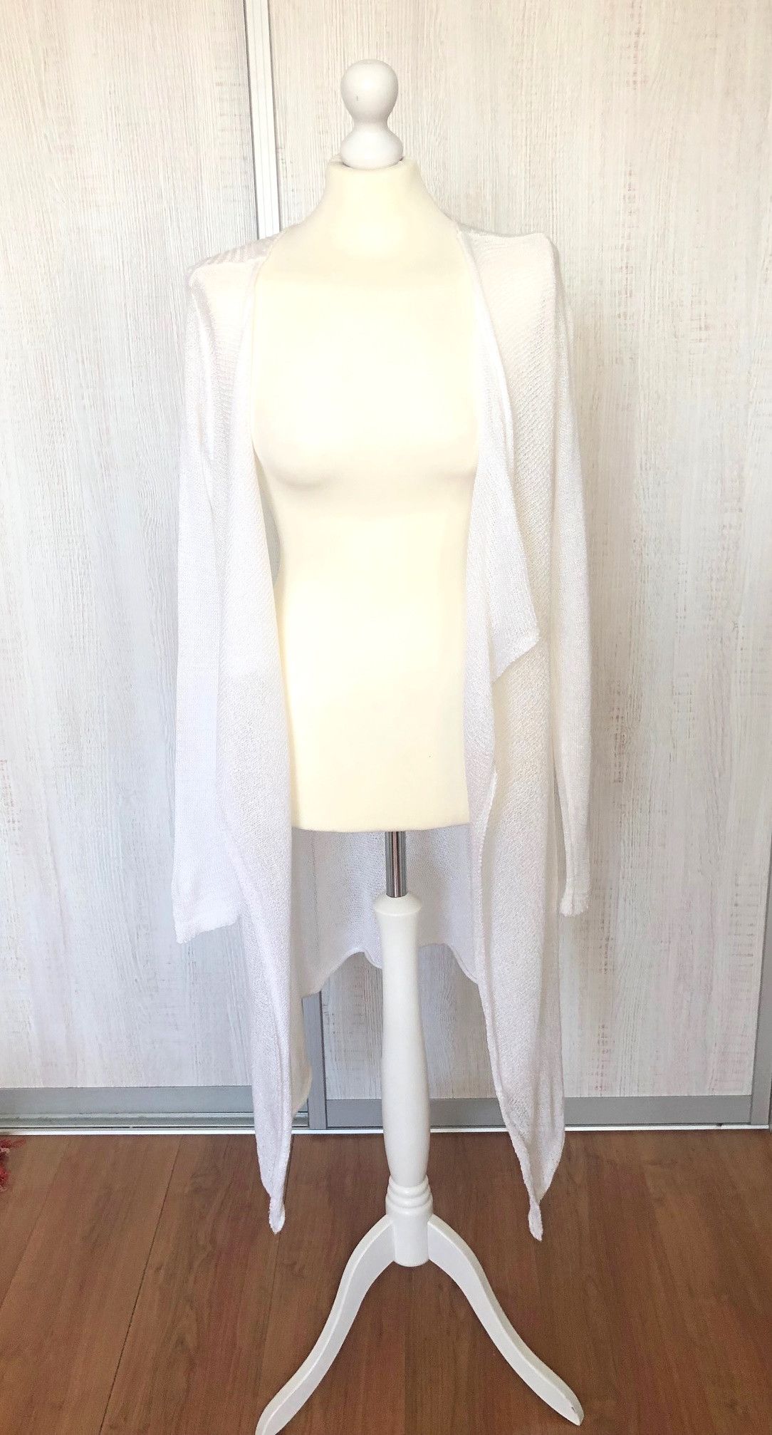 image of White Wool Cardigan Anonymous, Women's (Size Large)