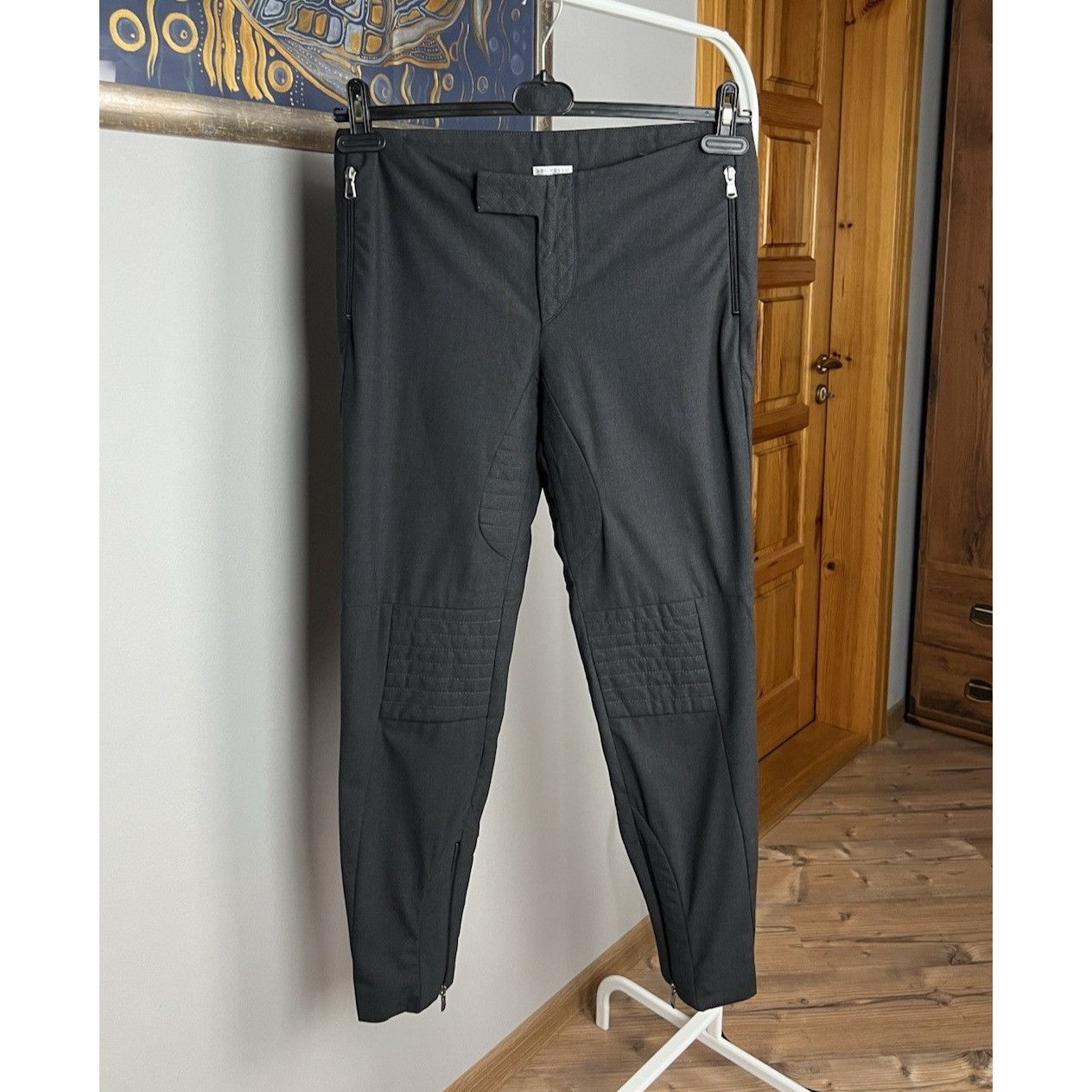 Brunello Cucinelli MINT! Brunello Cucinelli Gray Moto Byker Style Wool Pants Si Size 28" / US 6 / IT 42 - 1 Thumbnail