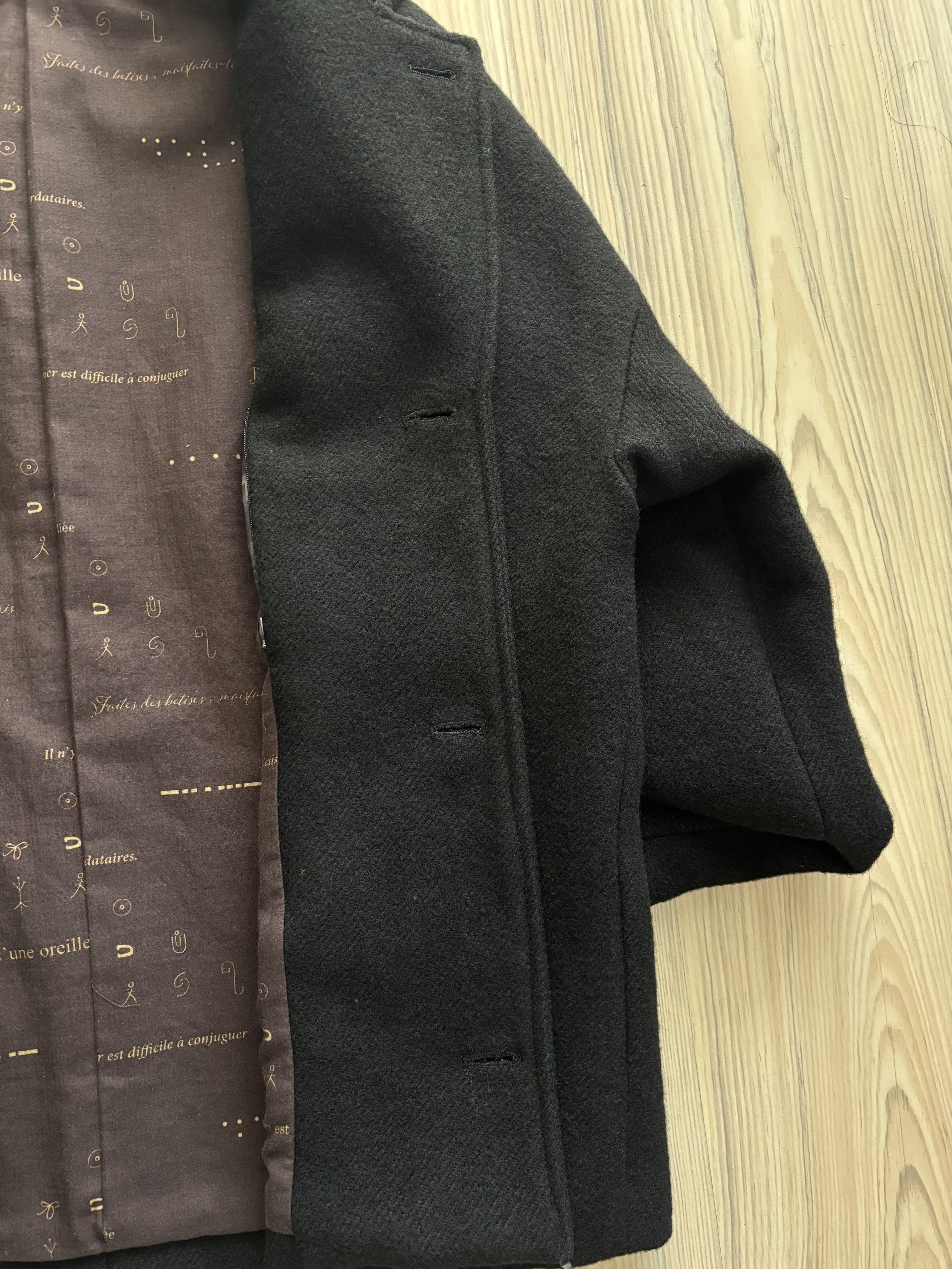 Devoa DEVOA Loose Fit Jacket Linen / Virgin Wool （BLACK） Size US L / EU 52-54 / 3 - 15 Thumbnail