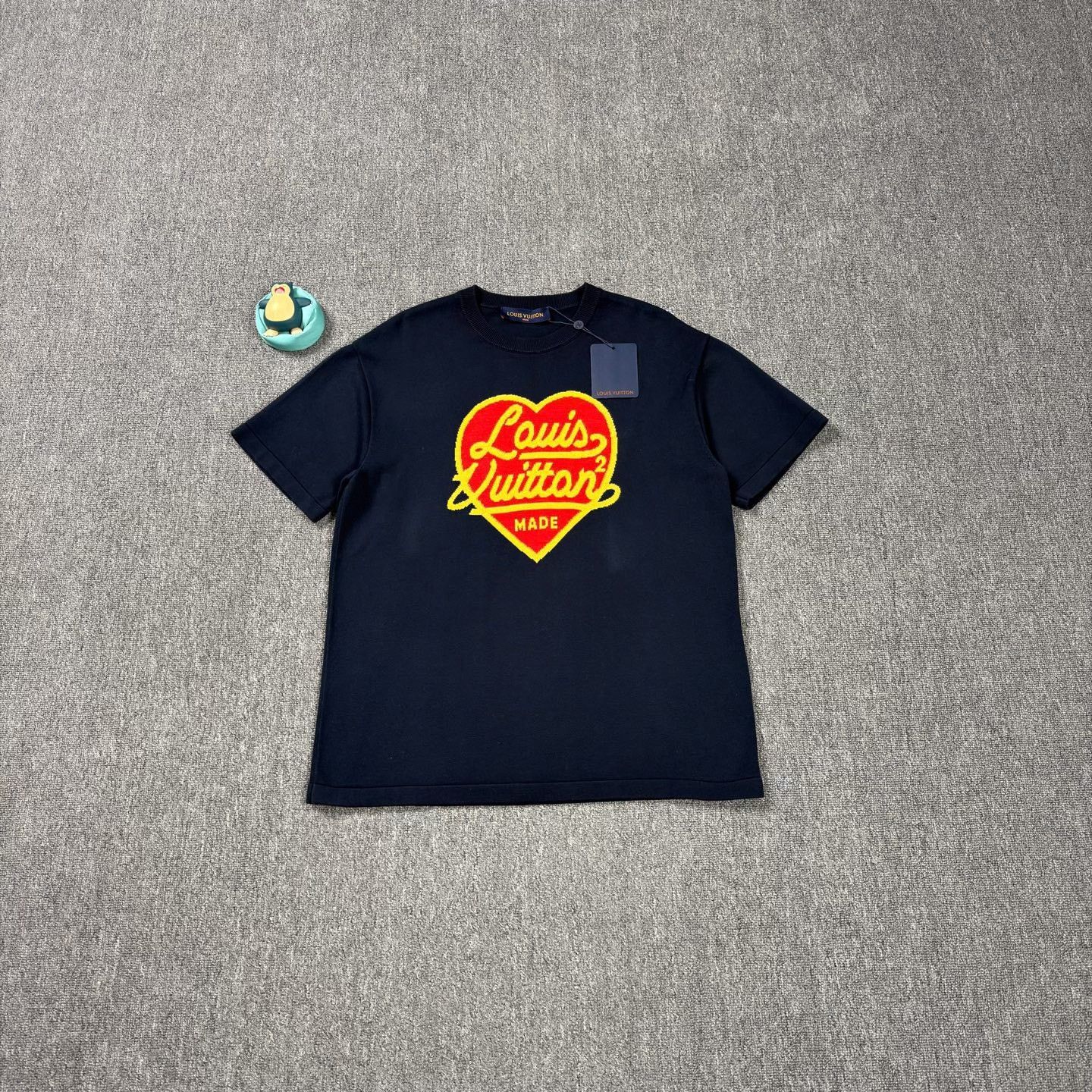 Nigo LV Nigo Heart Pattern Navy Knit Tee Size US M / EU 48-50 / 2 - 1 Thumbnail