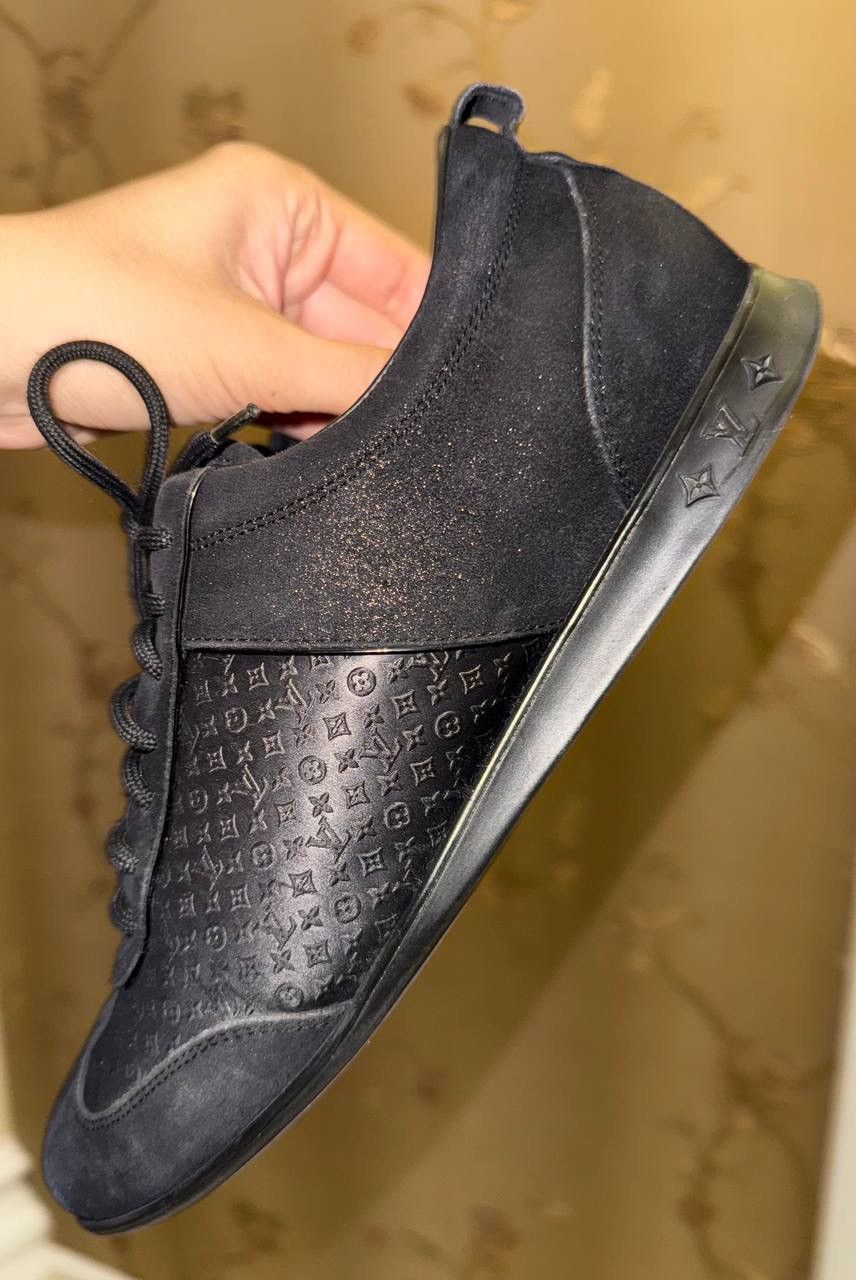 Louis Vuitton Louis Vuitton Black Monogram Canvas Low Top Sneakers Size US 8 / IT 38 - 4 Thumbnail