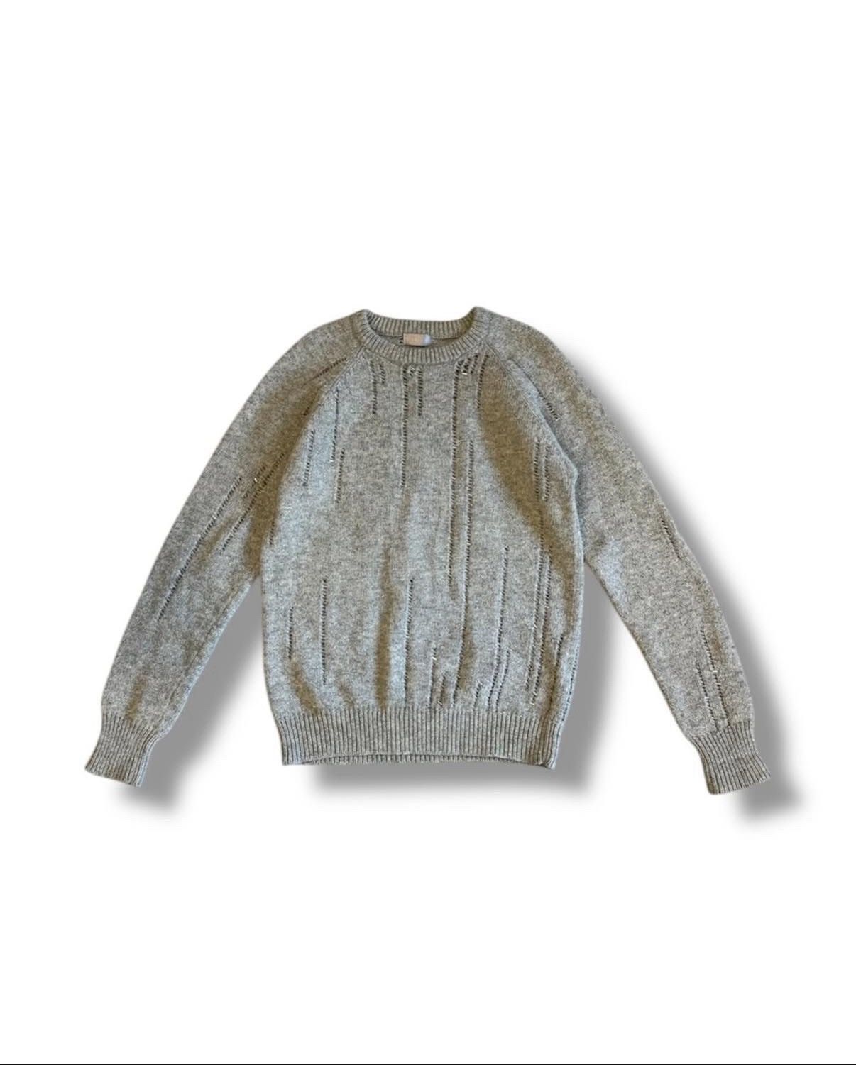 Hedi Slimane Dior Homme AW2005 Distressed Wool Sweater Size US M / EU 48-50 / 2 - 1 Thumbnail