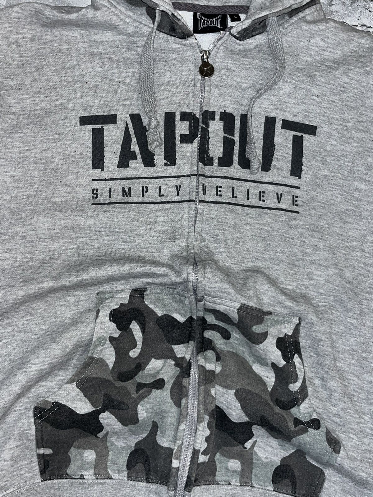 Tapout × Vintage tapout rap zip-hoodie camo streetwear style Size US L / EU 52-54 / 3 - 2 Thumbnail