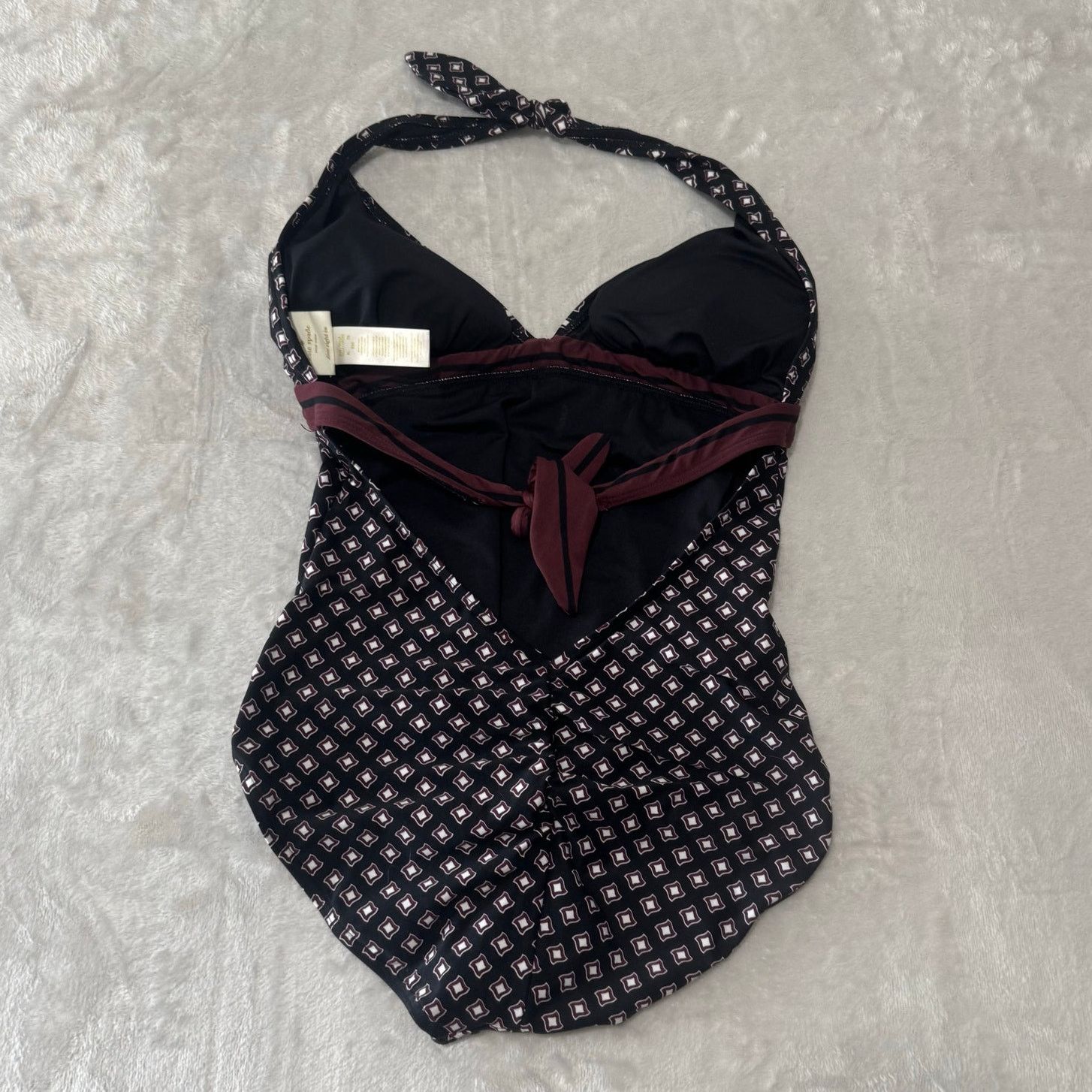 Kate Spade Kate Spade Women's One Piece Halter Top Swimsuit XL Blue Size ONE SIZE - 5 Thumbnail
