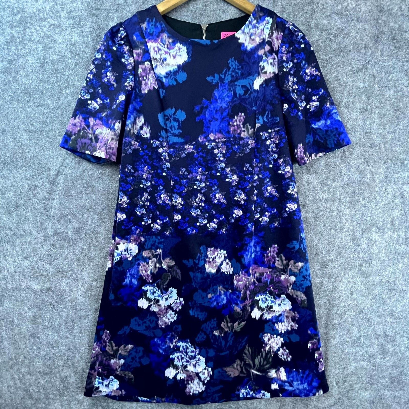 Betsey Johnson Betsey Johnson Dress Womens 8 Blue Floral Stretch Maximalist Size M / US 6-8 / IT 42-44 - 1 Thumbnail