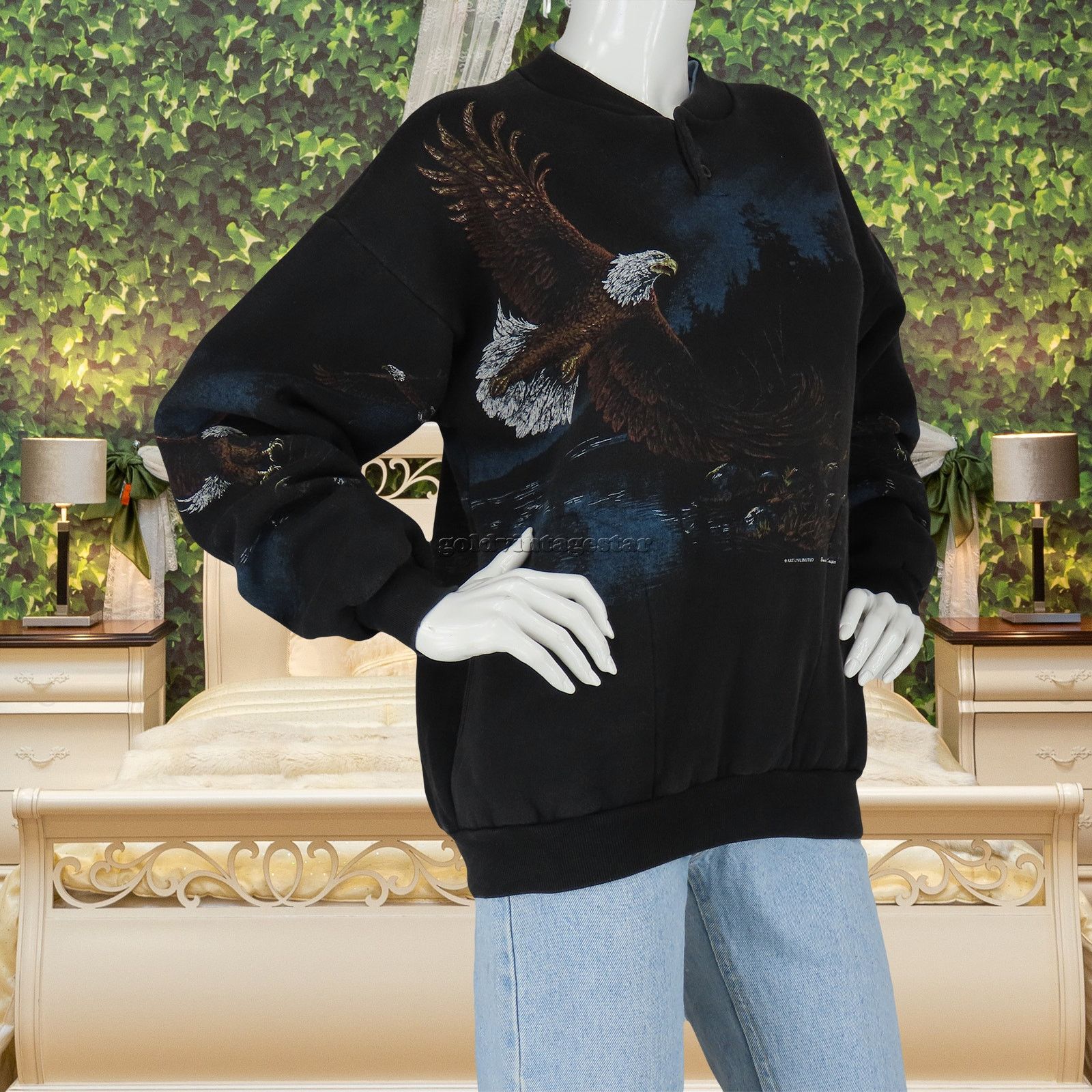 Other Vintage Eagle Scene USA Made Sweatshirt 2XL Size XXL / US 16-18 / IT 52-54 - 11 Thumbnail