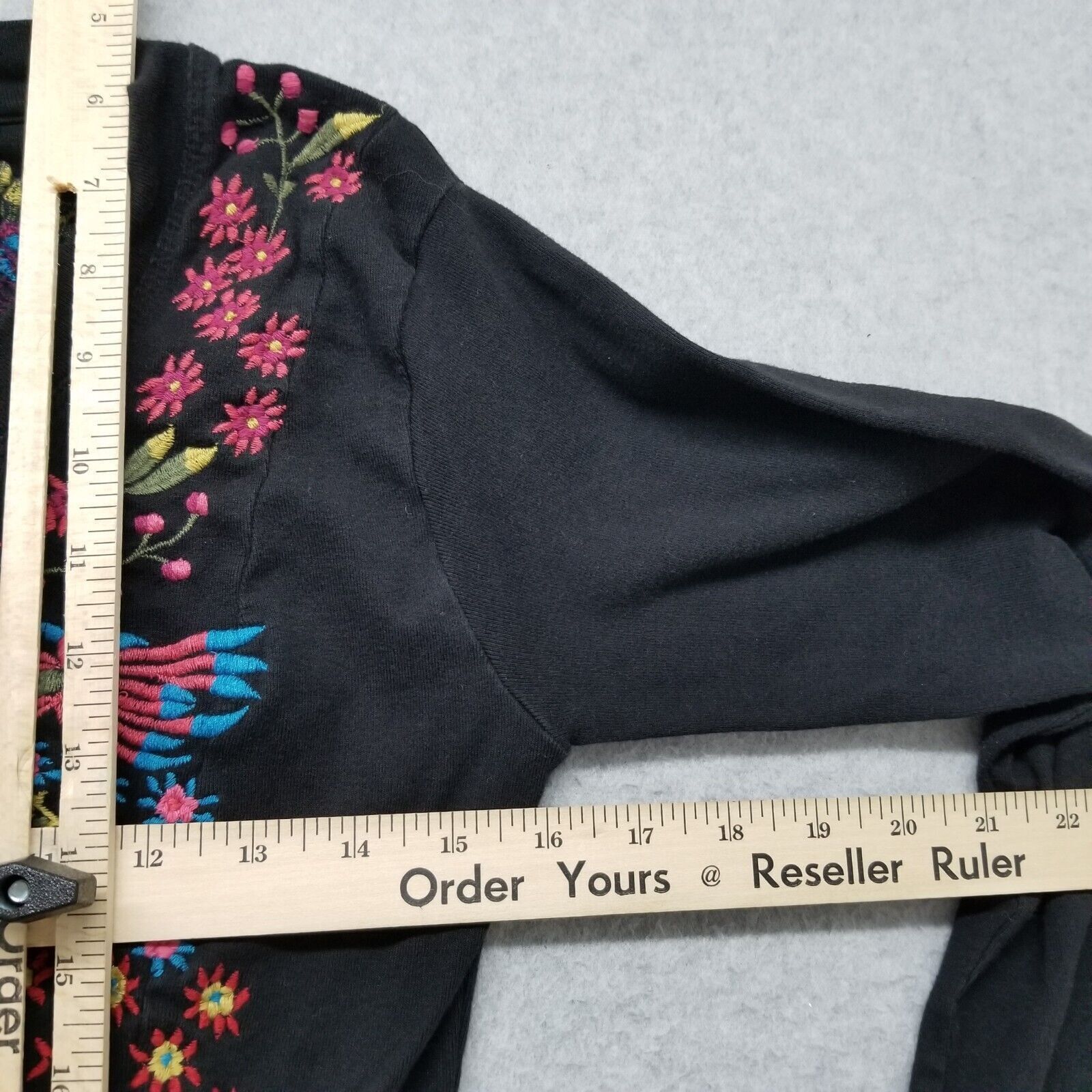J. Peterman J Peterman Dress Womens Small Black Embroidered Floral Long Size S / US 4 / IT 40 - 7 Thumbnail