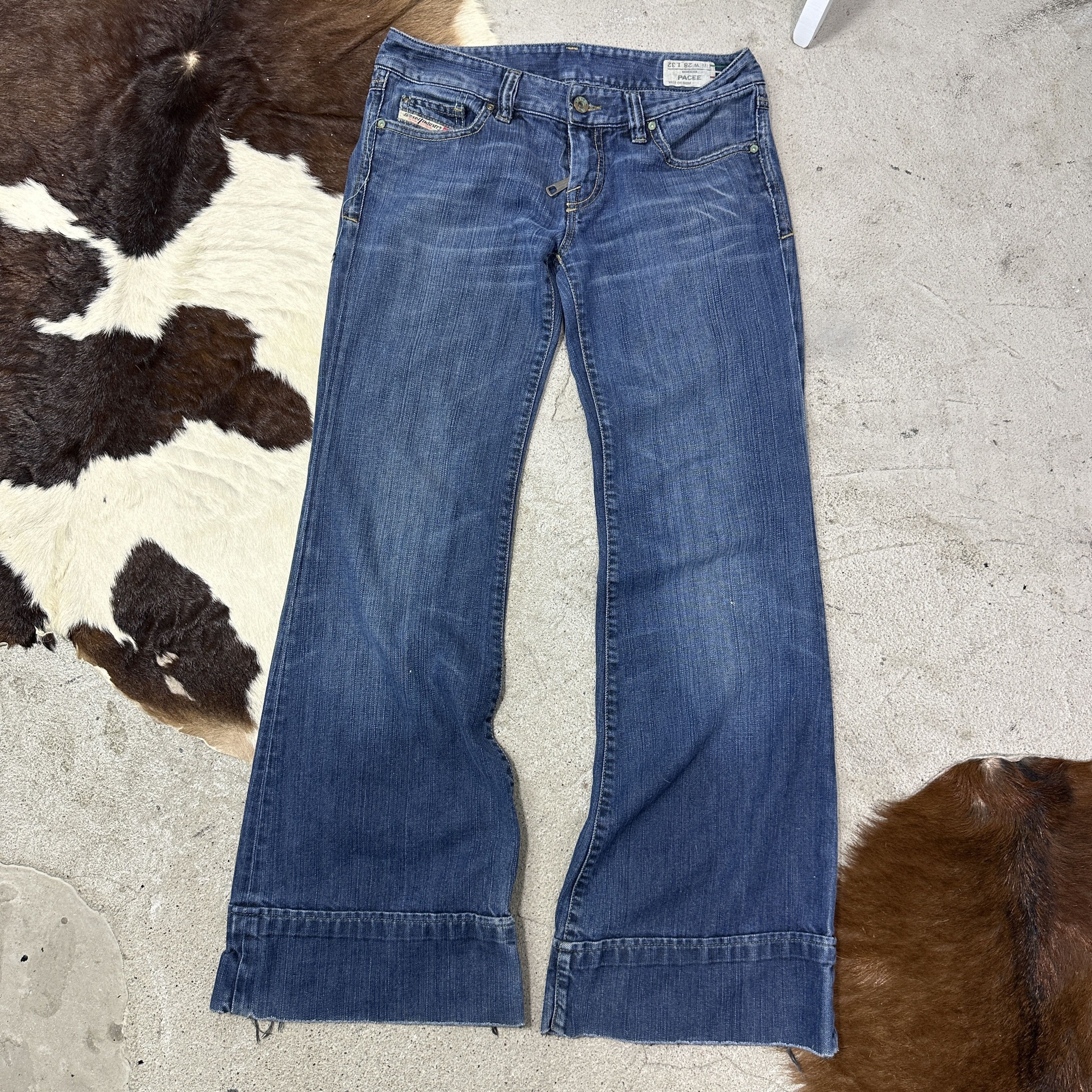 Diesel Vintage Denim Streetwear Diesel Low Waist Flared Jeans 00s Size US 33 - 6 Thumbnail