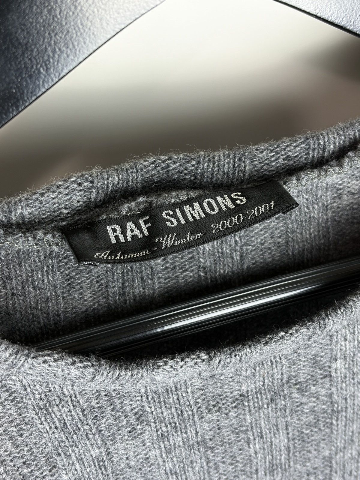 Raf Simons AW00 Raf Simons Confusion Flared Cuff Wool Knit Sweater Gray Size US M / EU 48-50 / 2 - 3 Thumbnail