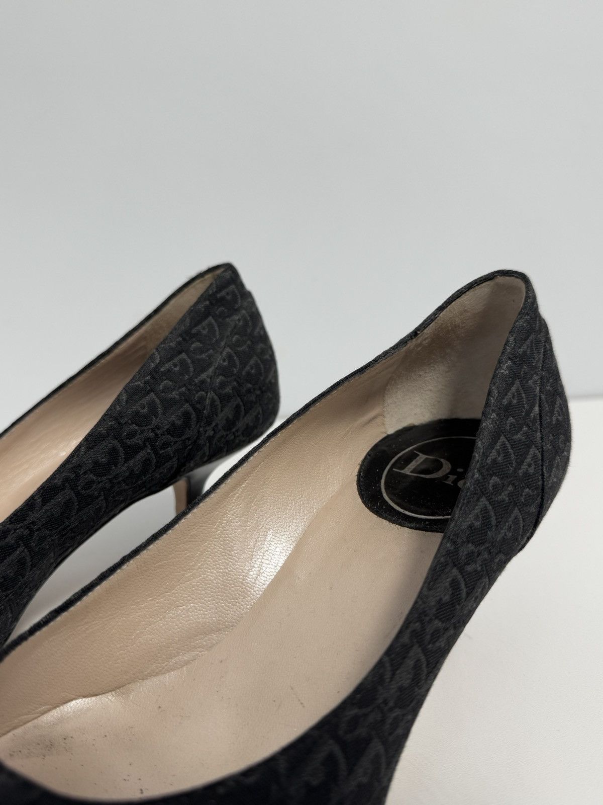 Dior Vintage Authentic Dior Diorissimo Black Jaquard Monogram Size US 7 / IT 37 - 4 Thumbnail