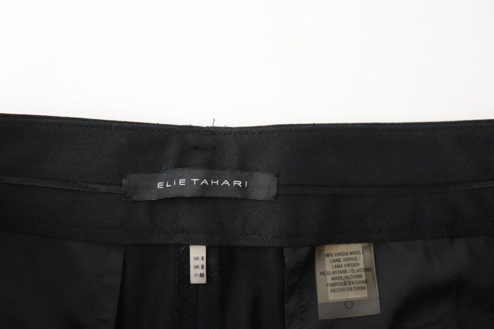 Elie Tahari Elie Tahari US4 Black Fit & Flare Dress Pants Wool Trouser Size 27" / US 4 / IT 40 - 4 Thumbnail