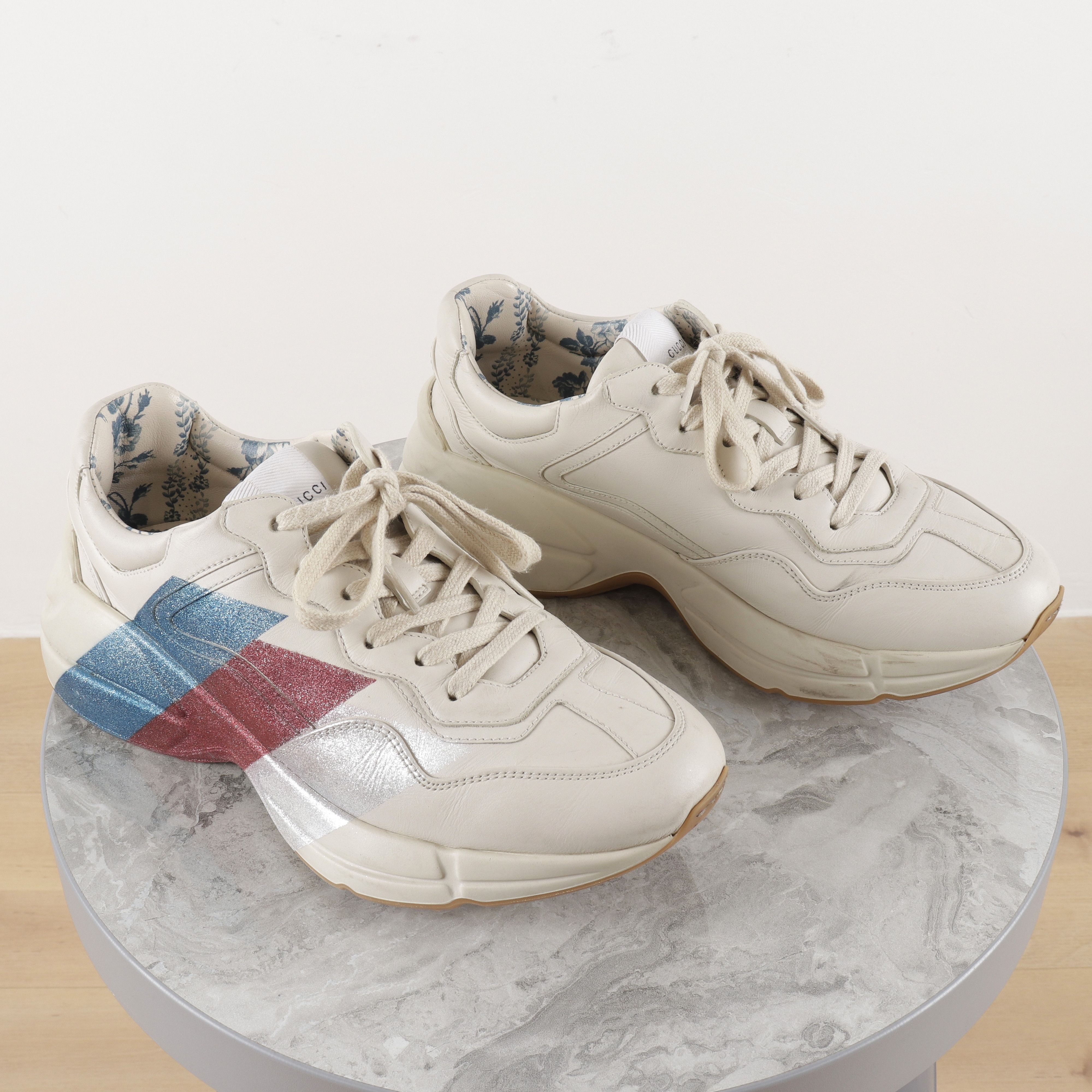 Gucci Gucci Rhyton Leather Ivory Sneakers Size US 9.5 / IT 39.5 - 2 Thumbnail
