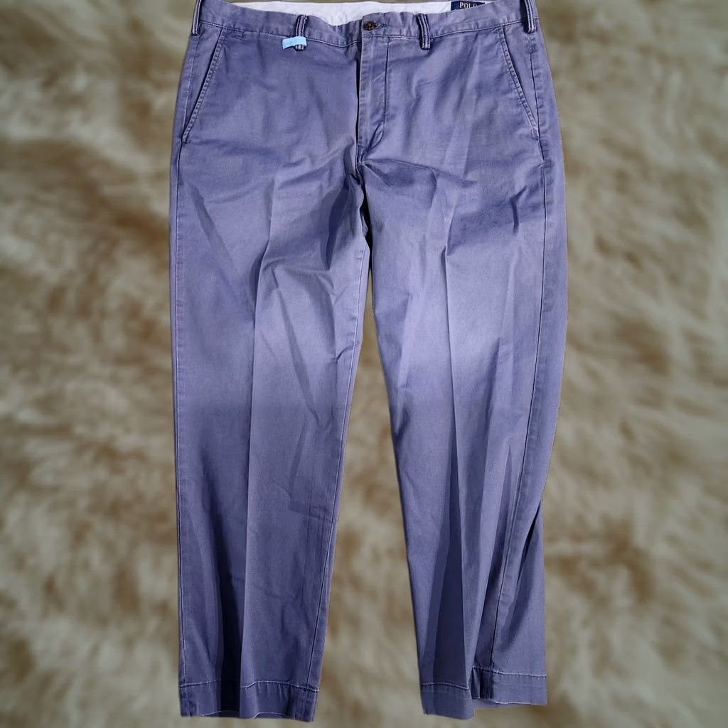Polo Ralph Lauren Polo Ralph Lauren Pants Mens 38 Blue 38x30 Chino Stretch Staight Fit Preppy Cotton Size US M / EU 48-50 / 2 - 1 Thumbnail