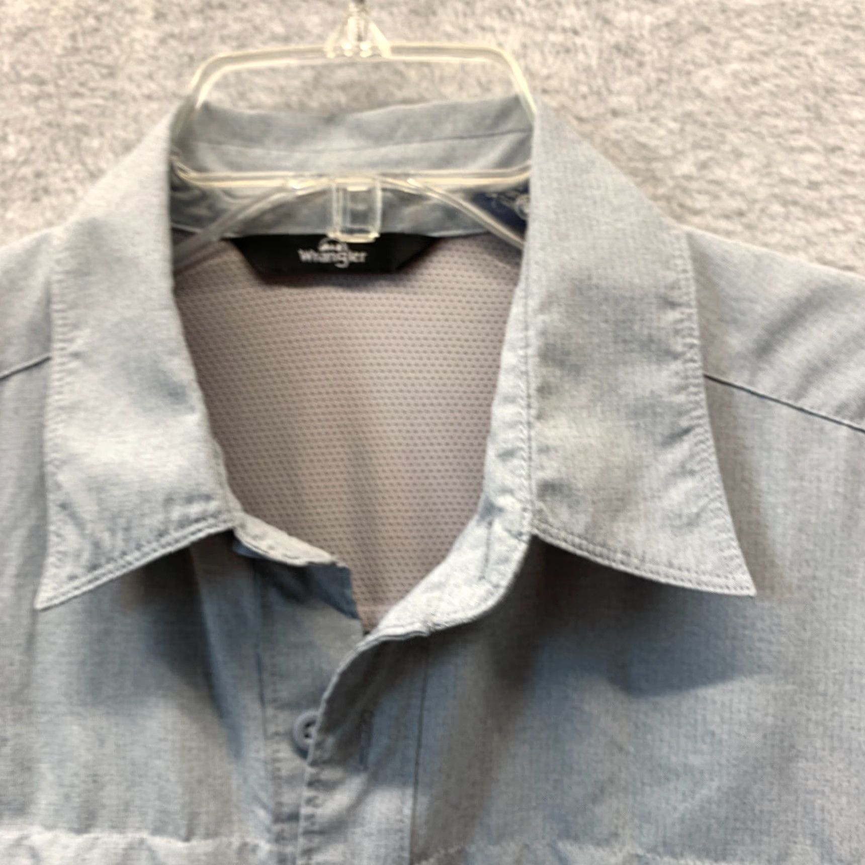 Wrangler Wrangler Shirt Mens Medium Gray Outdoors Vented Button Up Nylon Polyester Size US M / EU 48-50 / 2 - 6 Thumbnail