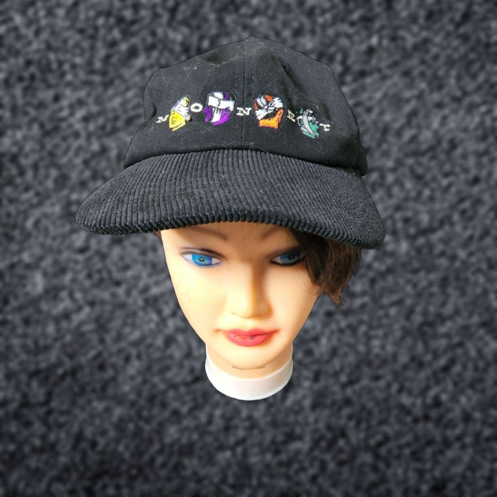 Vintage Monet Skateboards Corduroy Trucker Hat Adjustable Black Casual Skate Mens Size ONE SIZE - 1 Thumbnail