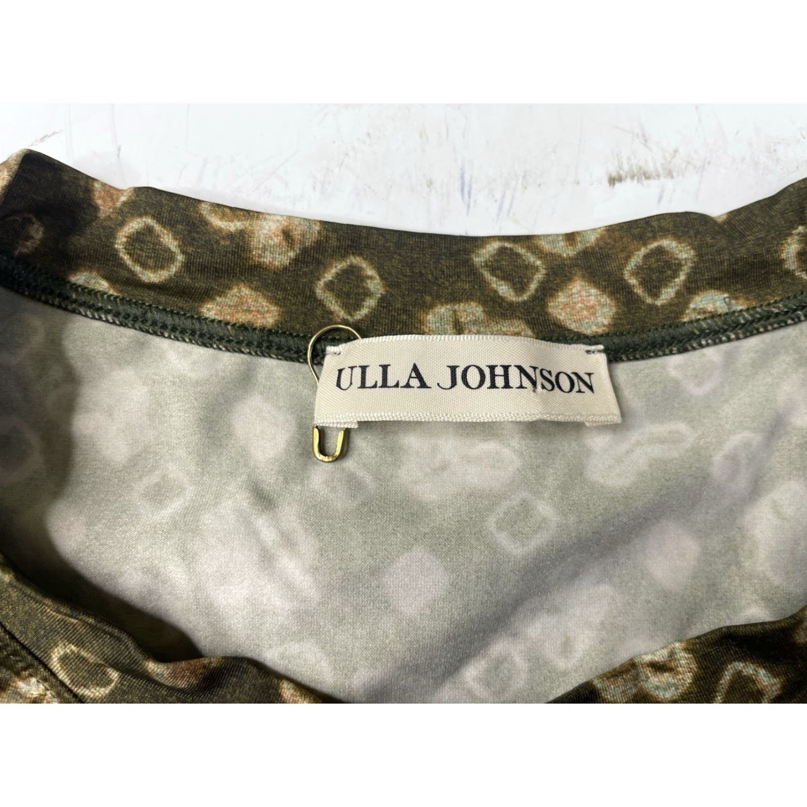 Ulla Johnson Ulla Johnson Top Womens Small Multicolor Abstract Art Long Sleeve Stretch Casual Regular S Multicolor Womens Top Size S / US 4 / IT 40 - 3 Thumbnail