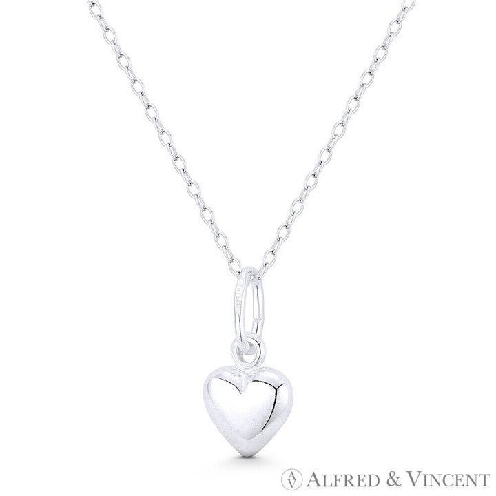 Other Heart Love Charm Reversible Pendant in .925 Sterling Silver Size ONE SIZE - 1 Preview