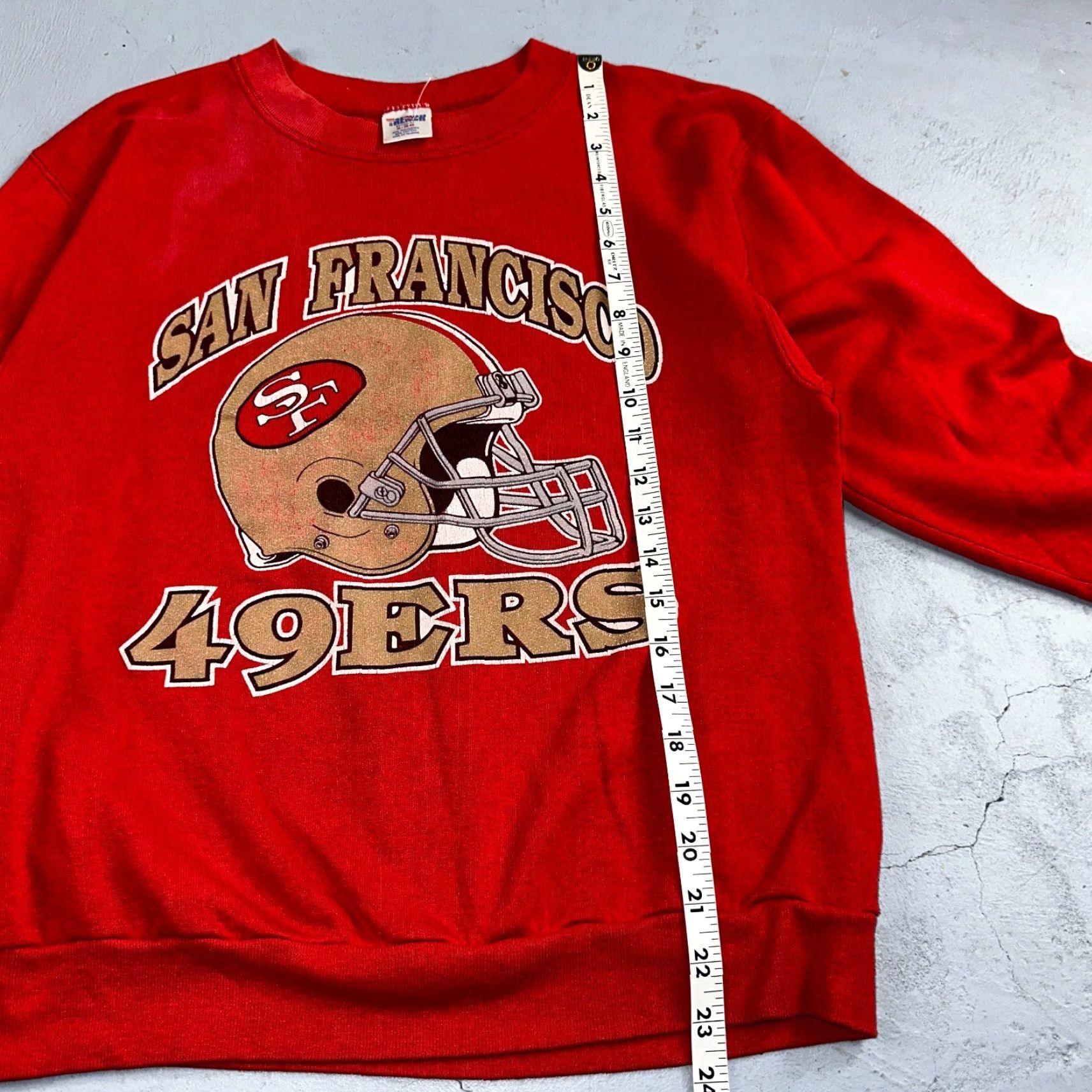 Vintage VINTAGE Trench Sweatshirt San Francisco 49ers Red Crewneck Long Sleeve M Adult Mens 80s Size US M / EU 48-50 / 2 - 6 Thumbnail