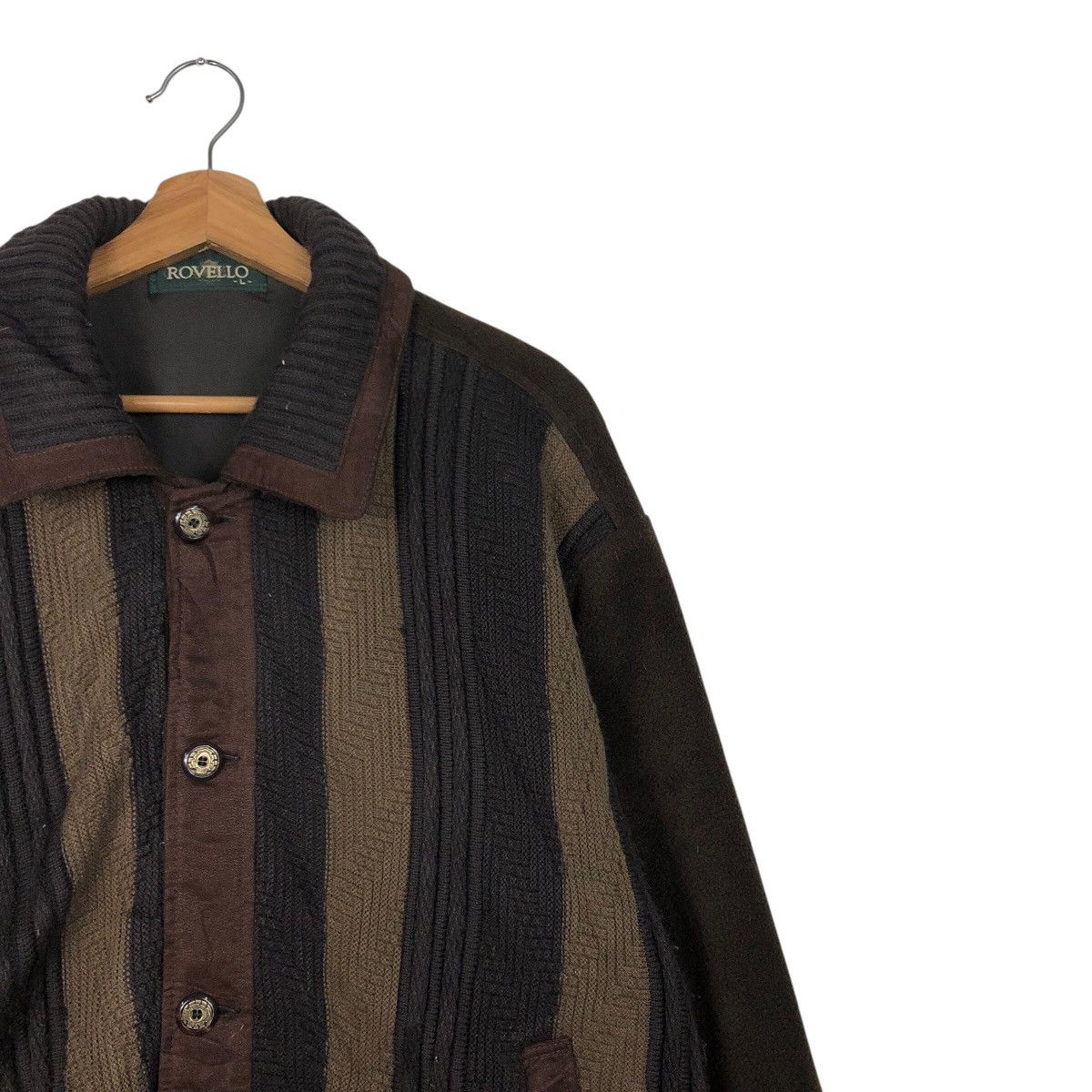 Japanese Brand 📌Vintage Knit Bomber Jacket Rovello Issey Miyake Size US L / EU 52-54 / 3 - 7 Thumbnail
