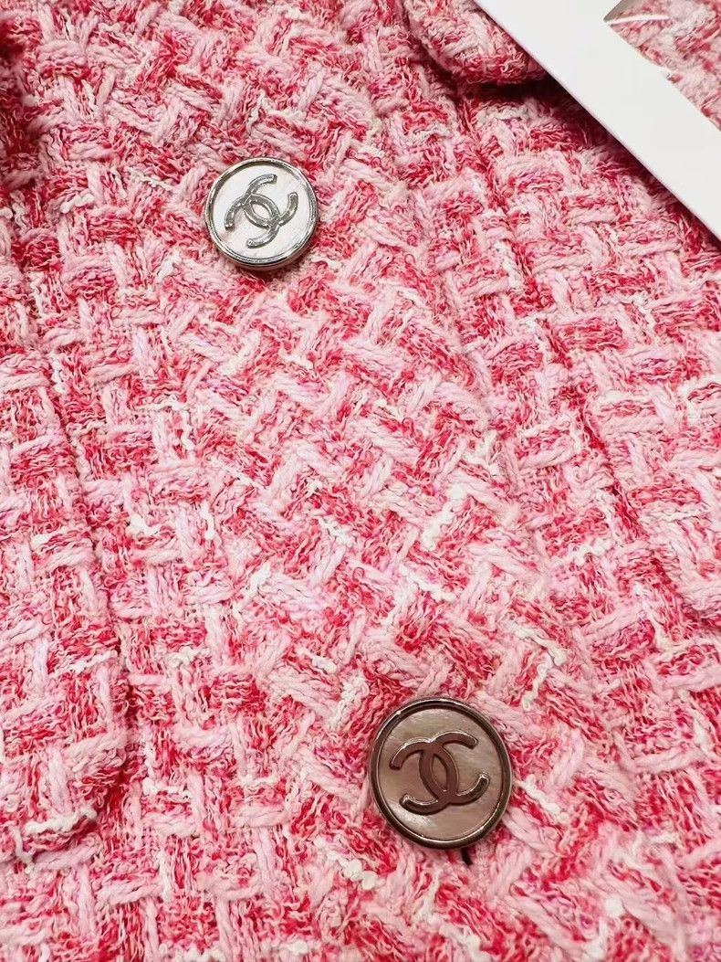 Chanel Chanel 23P early spring pink tweed short-sleeved short jac Size XS / US 0-2 / IT 36-38 - 7 Thumbnail
