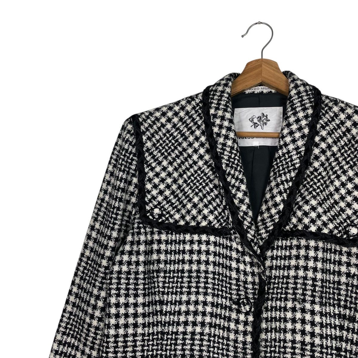 Japanese Brand Takeo Nishida Houndstooth Women Jacket Size M / US 6-8 / IT 42-44 - 6 Thumbnail