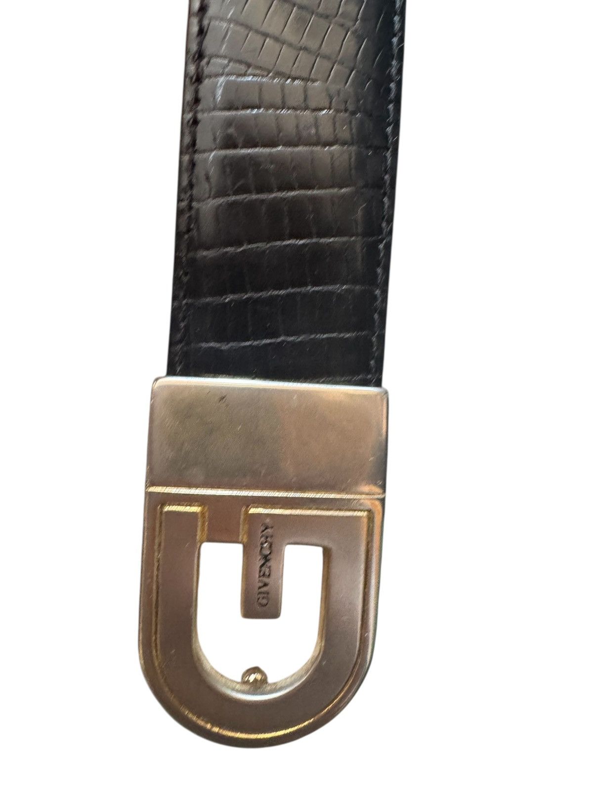 Givenchy Vintage GIVENCHY Gentleman Belt Black Embossed Leather Size ONE SIZE - 8 Thumbnail