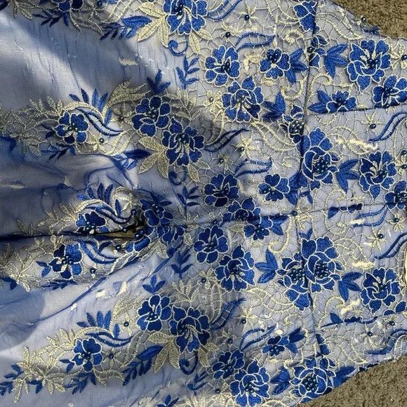 Other Floral lace blue shorts made by me from scratch Size US 28 / EU 44 - 3 Thumbnail