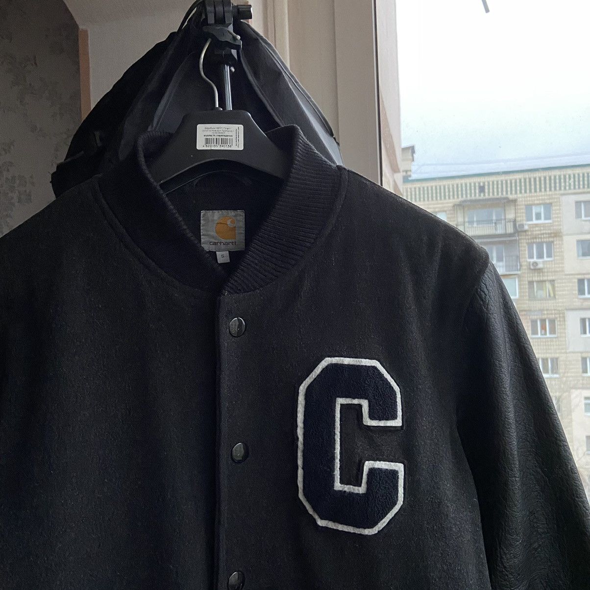 Carhartt × Carhartt Wip × Vintage 📌 Vintage Rare Carhartt Bandit Leather Varsity Jacket Size US S / EU 44-46 / 1 - 2 Thumbnail