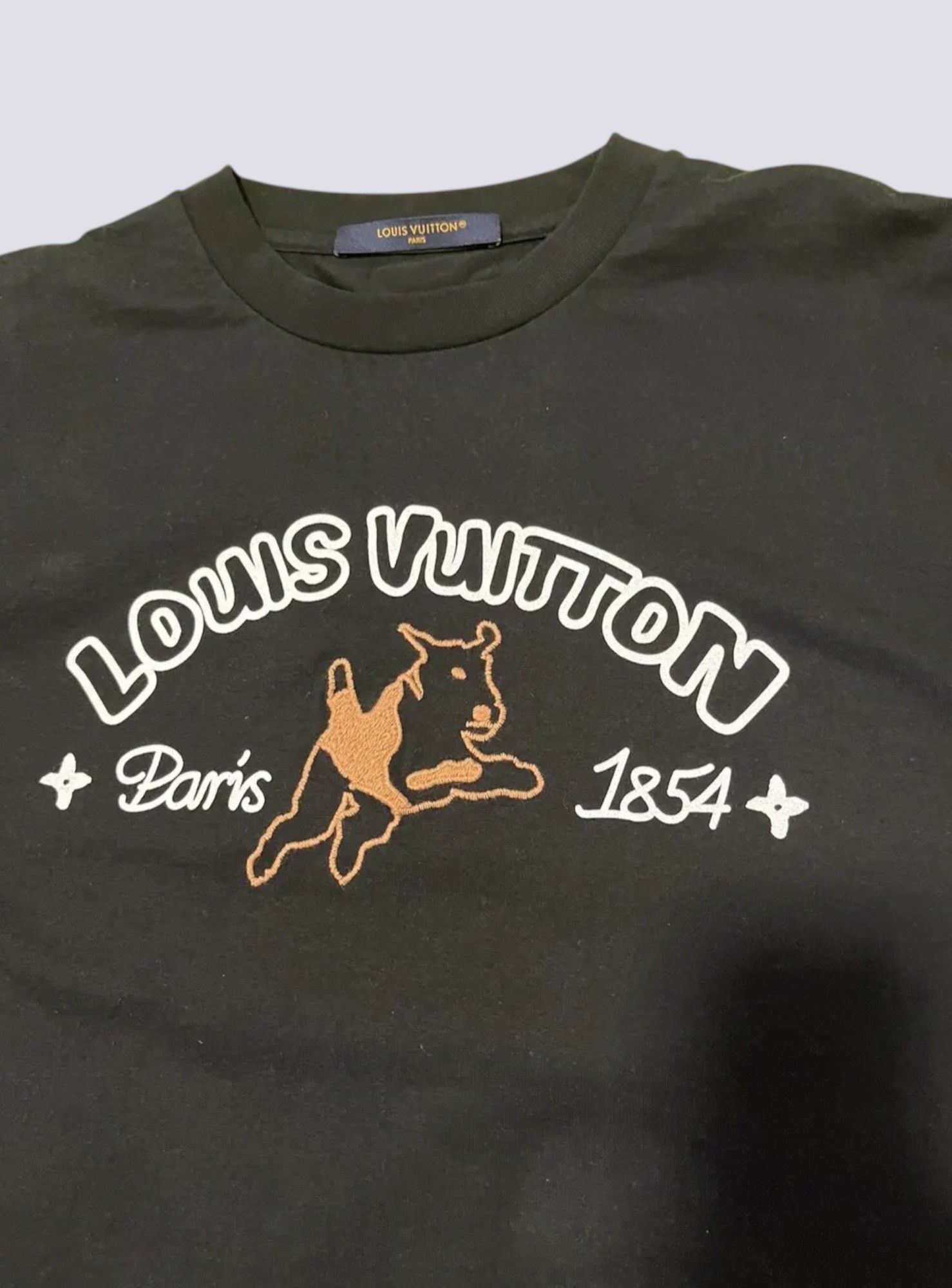 Louis Vuitton x Tyler The Creator Embroidered Logo T-shirt Tops