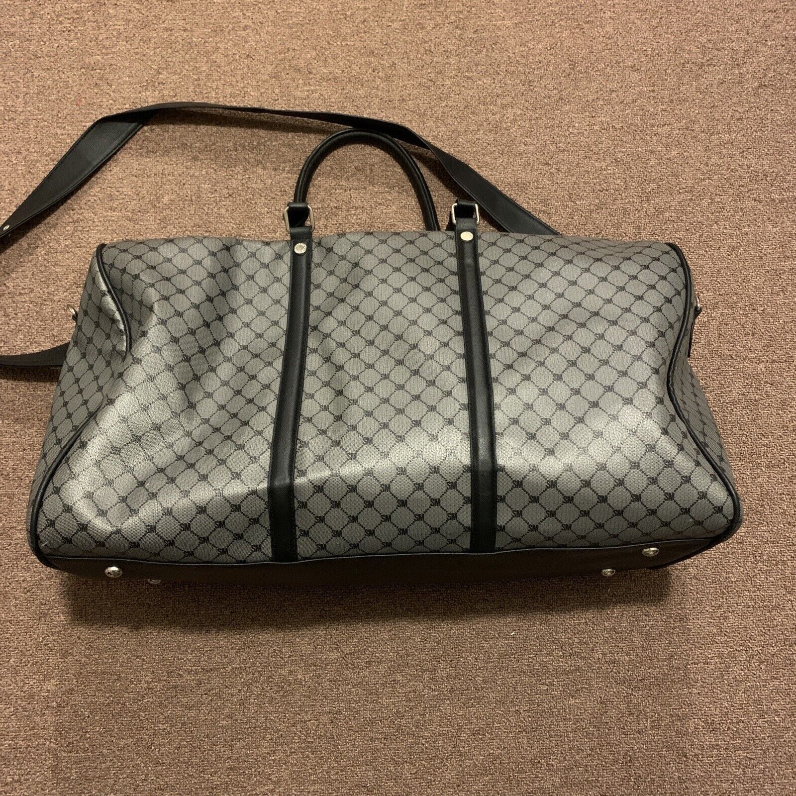 Steve Madden STEVE MADDEN CARRY DUFFLE BAG BLACK DESIGNER LOGO GYM TOTE Size ONE SIZE - 3 Thumbnail