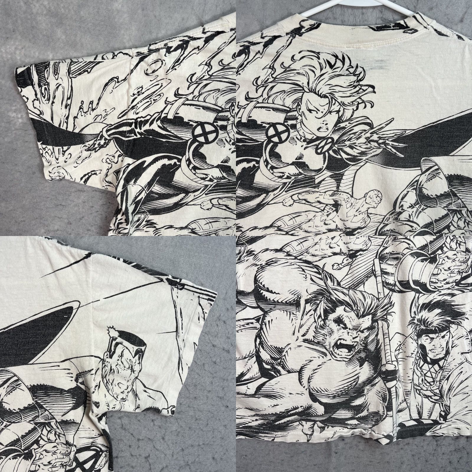 Vintage VINTAGE Marvel T-Shirt Mega Print Adult Mens Medium White Shirt Comics 90s Mens Size US M / EU 48-50 / 2 - 9 Thumbnail