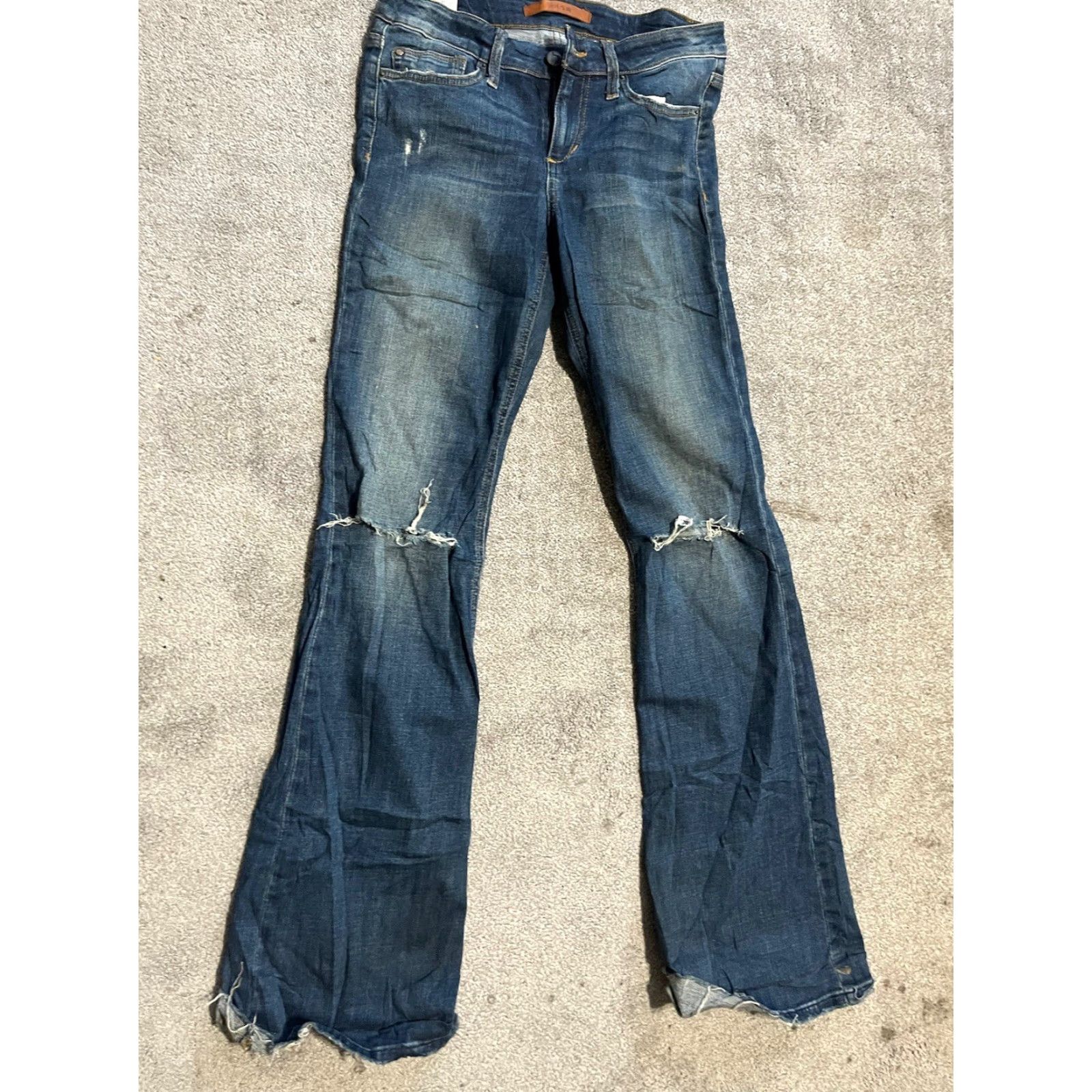 Vintage VINTAGE Joe's Jeans Jeans Flared Low Rise 28 Women's Blue Cotton Denim 5-Pocket Design Inseam 31 Bohemian Festival Hippe Music Womens Size 28" / US 6 / IT 42 - 2 Thumbnail