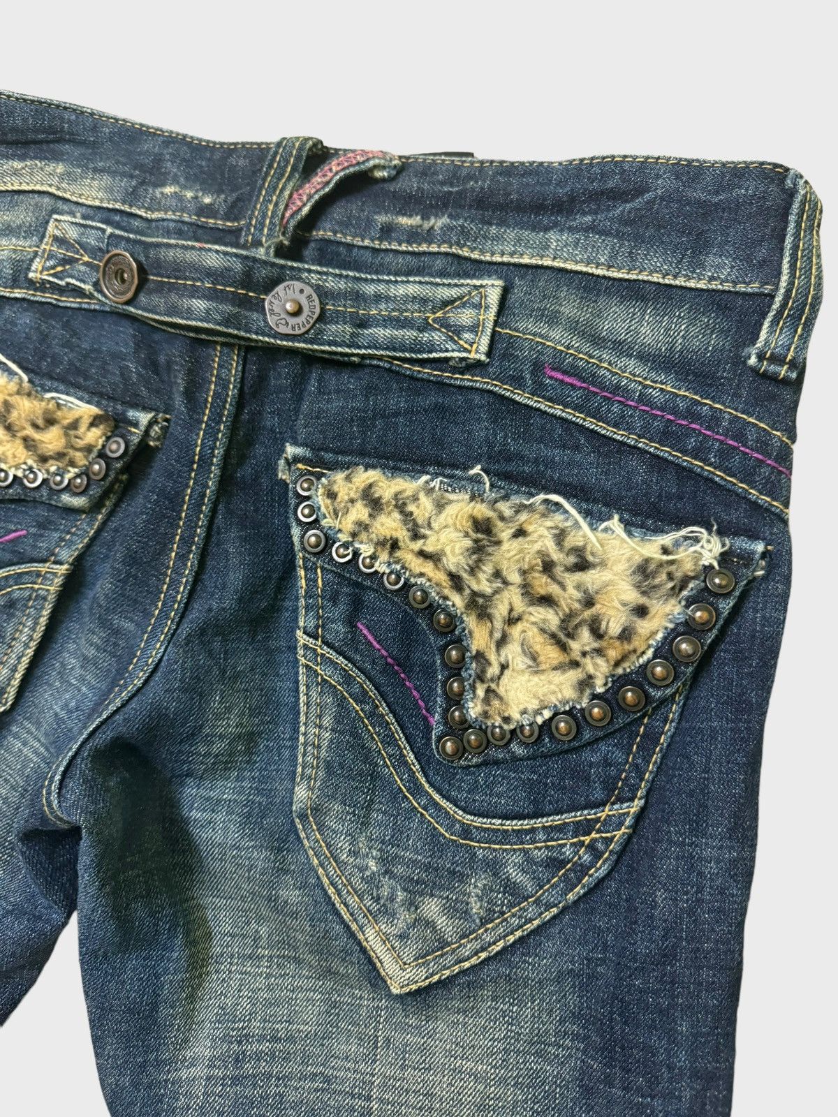 Hysteric Glamour Flare REDPEPPER Buckle Rare Design Clawmark Low Rise Denim Size US 29 - 12 Thumbnail