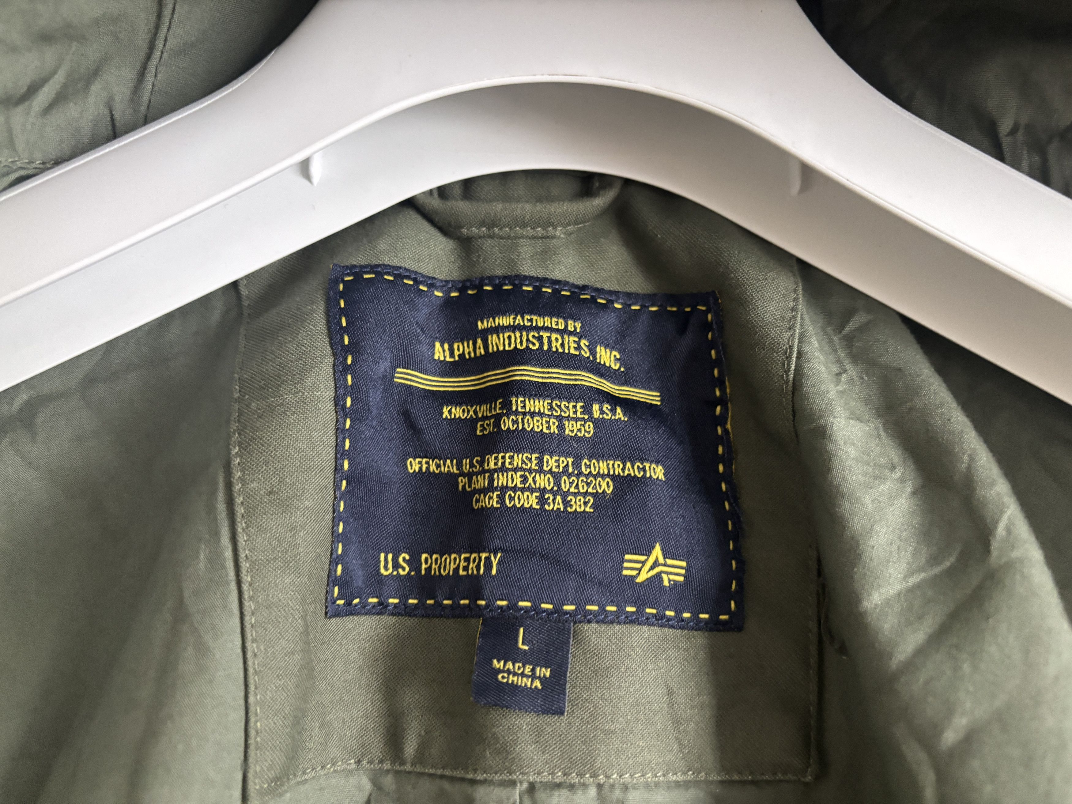 Alpha Industries Olive Green Fishtail Parka Coat /Jacket Medium- Large Size US L / EU 52-54 / 3 - 4 Thumbnail