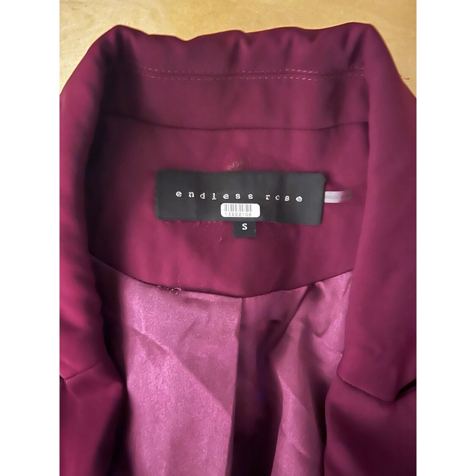 Designer Endless Rose Blazer Jacket Purple Burgundy Button Pockets S Size S / US 4 / IT 40 - 4 Thumbnail