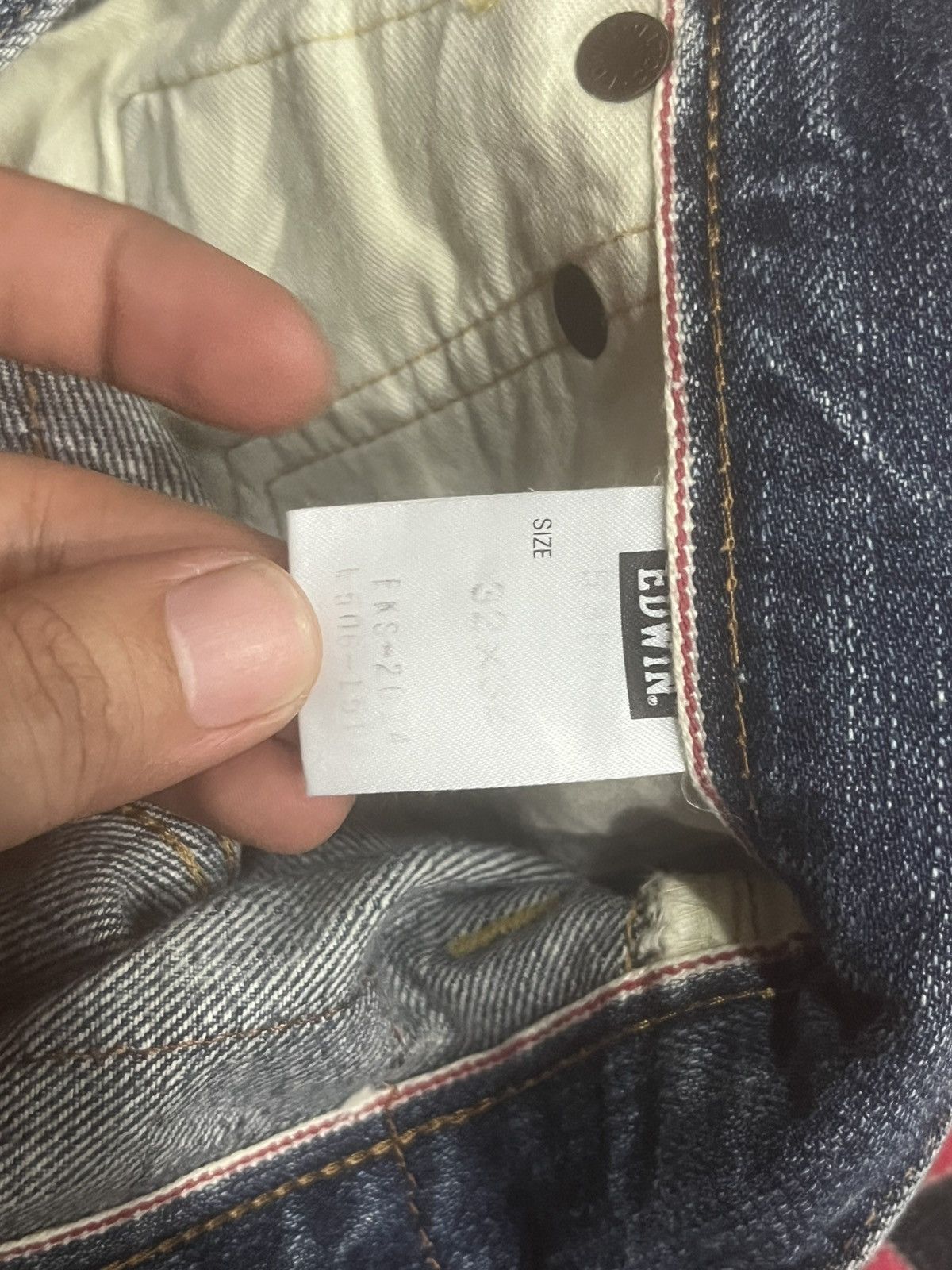 Vintage Vintage Japanese Brand Edwin 505 Half Selvedge Blue Jeans Size US 32 / EU 48 - 21 Thumbnail