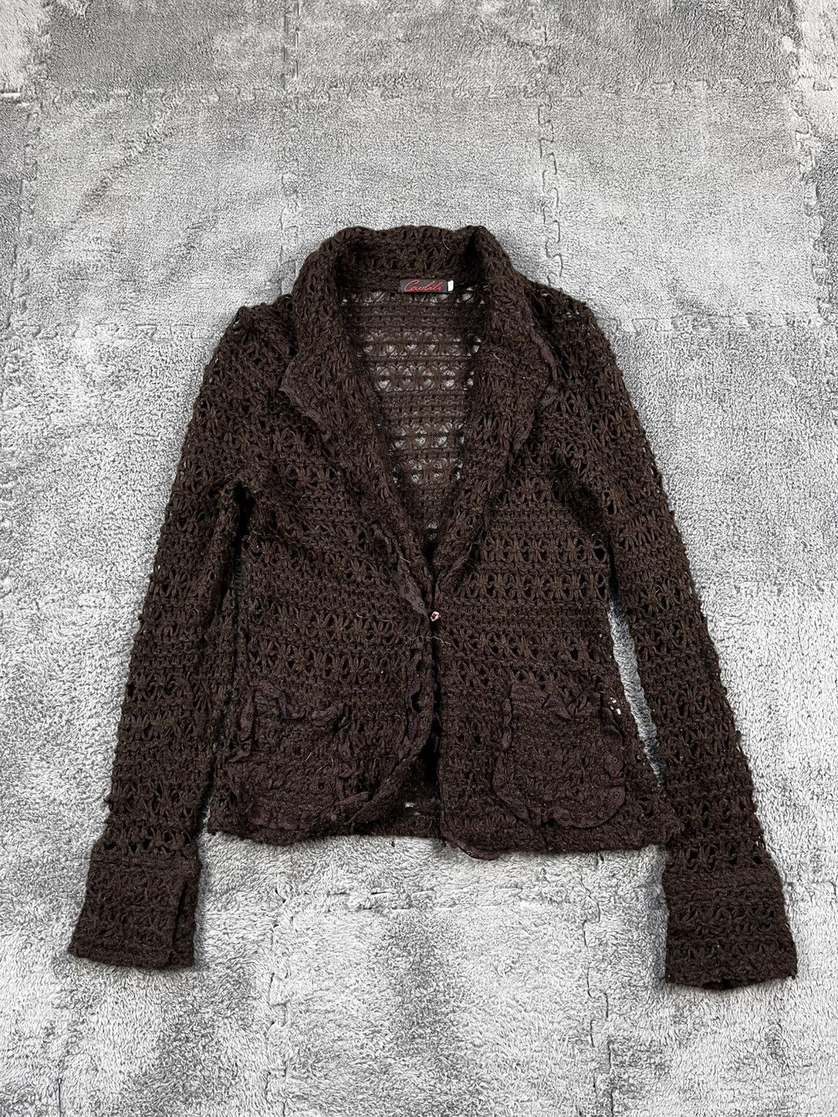 Japanese Brand VINTAGE 90S JAPAN KNIT MESH CARDIGAN AVANTGARDE Size M / US 6-8 / IT 42-44 - 1 Thumbnail