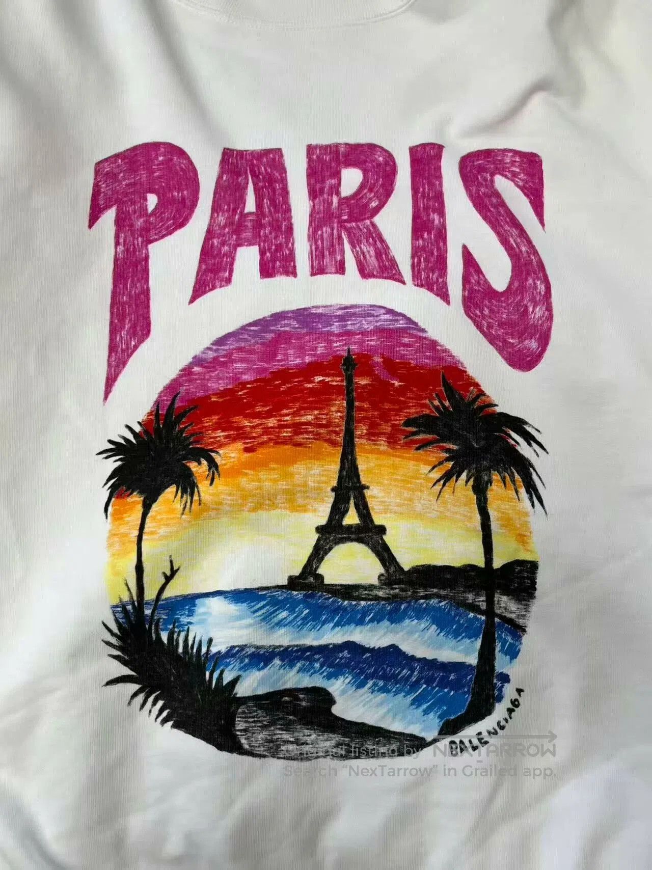 Balenciaga balenciaga paris graphic crewneck sweatshirt. Size XXS / US 00 / IT 34 - 2 Thumbnail