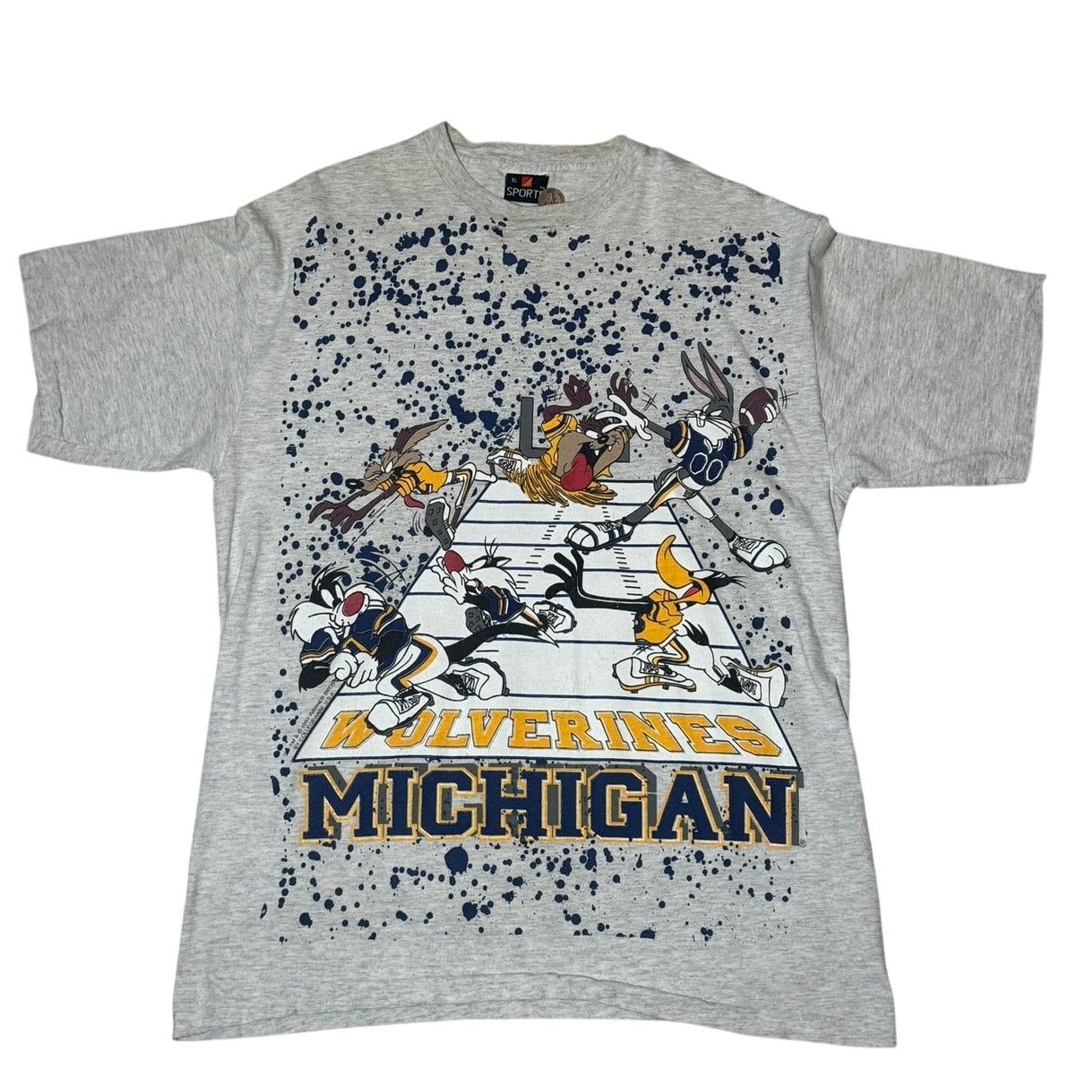 Signal Sport Vintage Michigan Wolverines Looney Tunes T Shirt XL 90s Size US XL / EU 56 / 4 - 1 Thumbnail