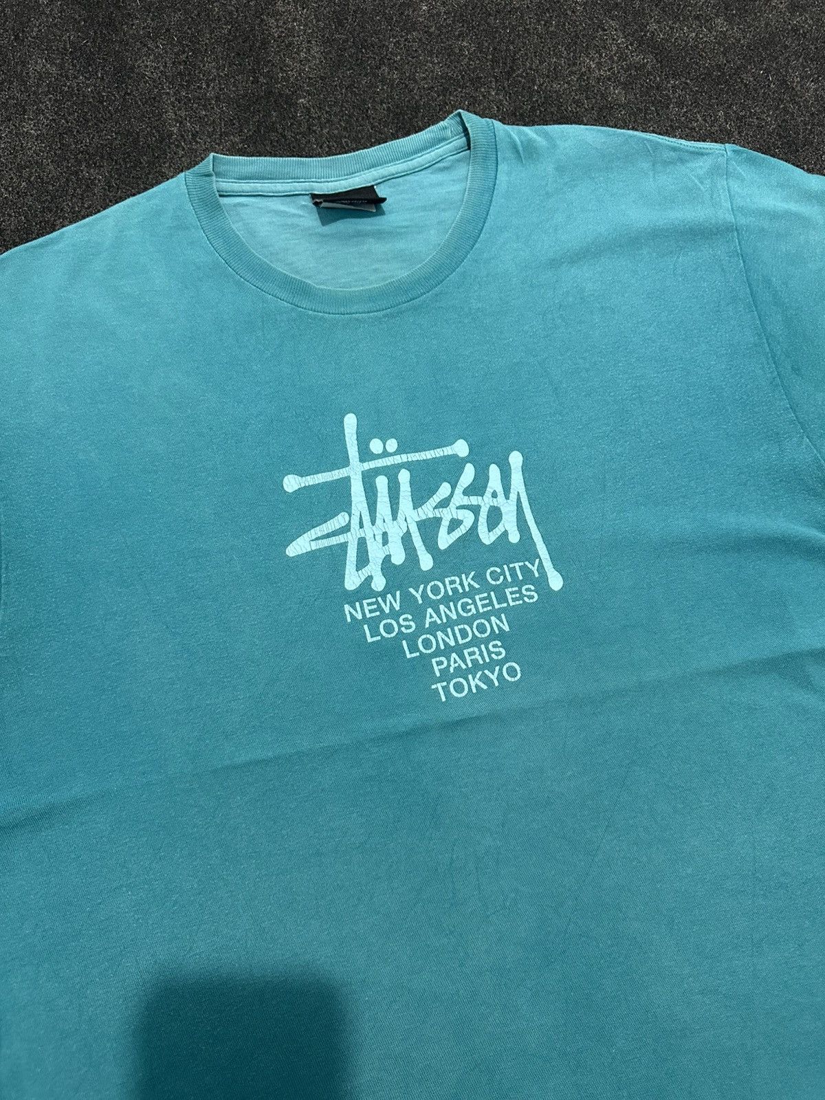 Stussy Stussy logo print ocean tshirt Size US M / EU 48-50 / 2 - 2 Thumbnail