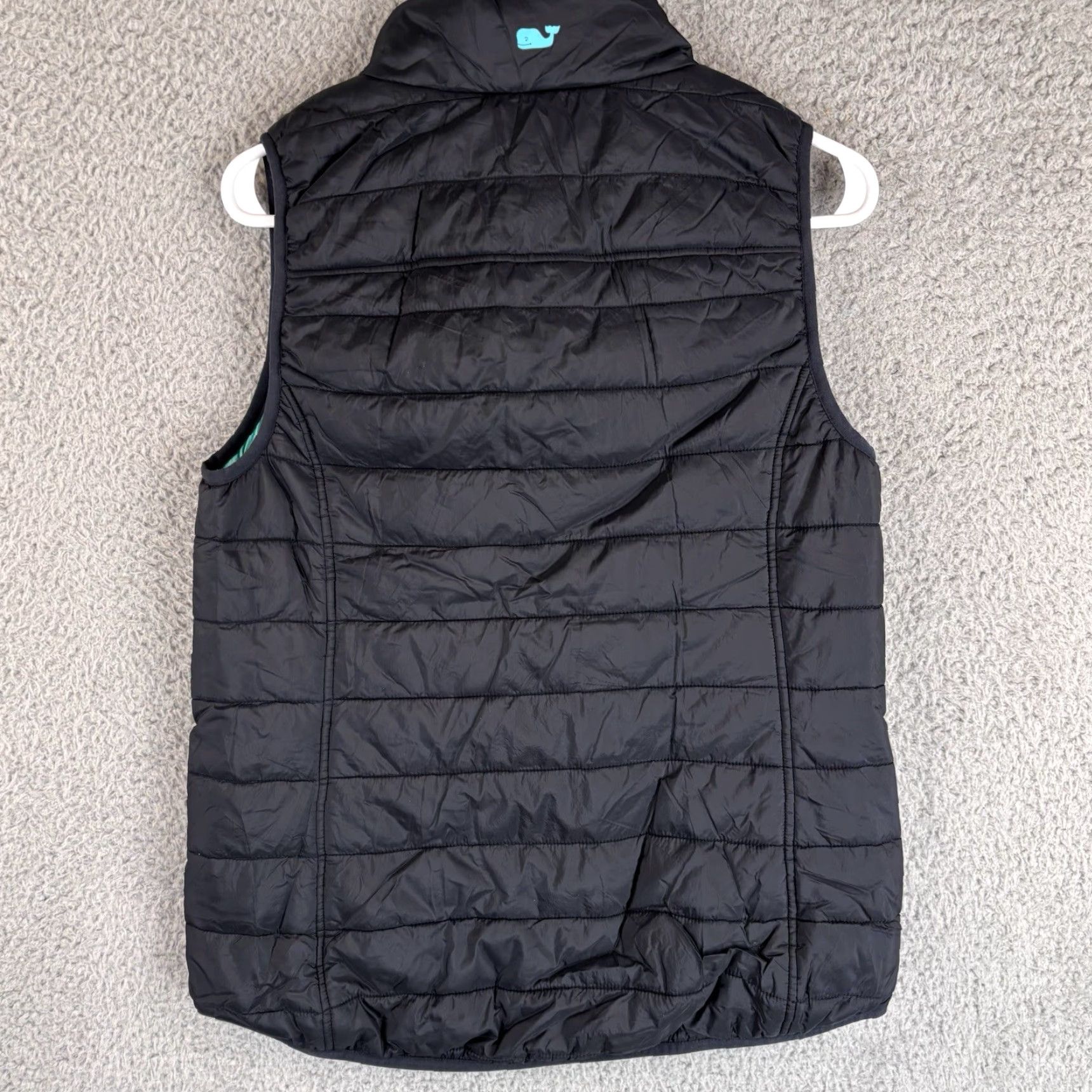Vineyard Vines Vineyard Vines Vest Womens XS Black Teal Mountain Weekend Puffer Zip Pockets Jacket Coat Short Nylon Lining Zipper Size XS / US 0-2 / IT 36-38 - 6 Thumbnail
