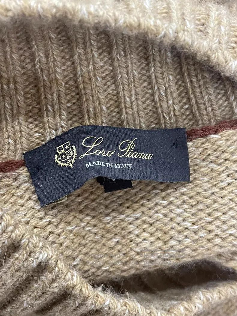 Loro Piana Loro Piana Khaki Classic High Neck Cashmere Sweater Size US M / EU 48-50 / 2 - 3 Thumbnail